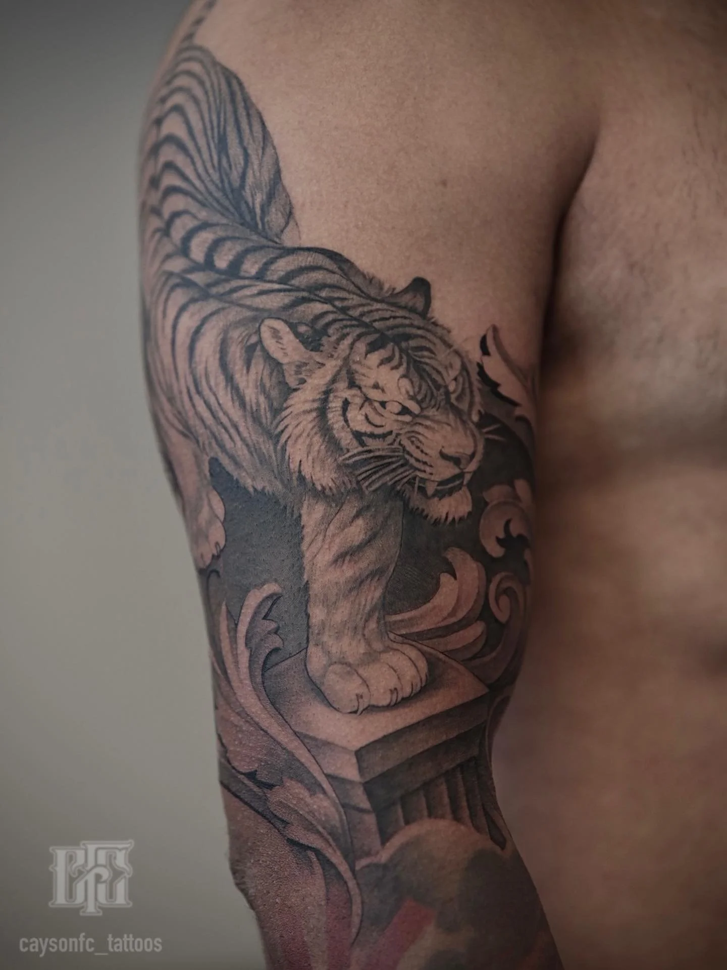 Healed tiger fresh filigree 🐯

#tiger #tigertattoo #filigreetattoo #sleevetattoo #tattoosleeve #seattle #seattlesleevetattoo #seattletattoo #auburn #auburntattoo #auburntattooartists