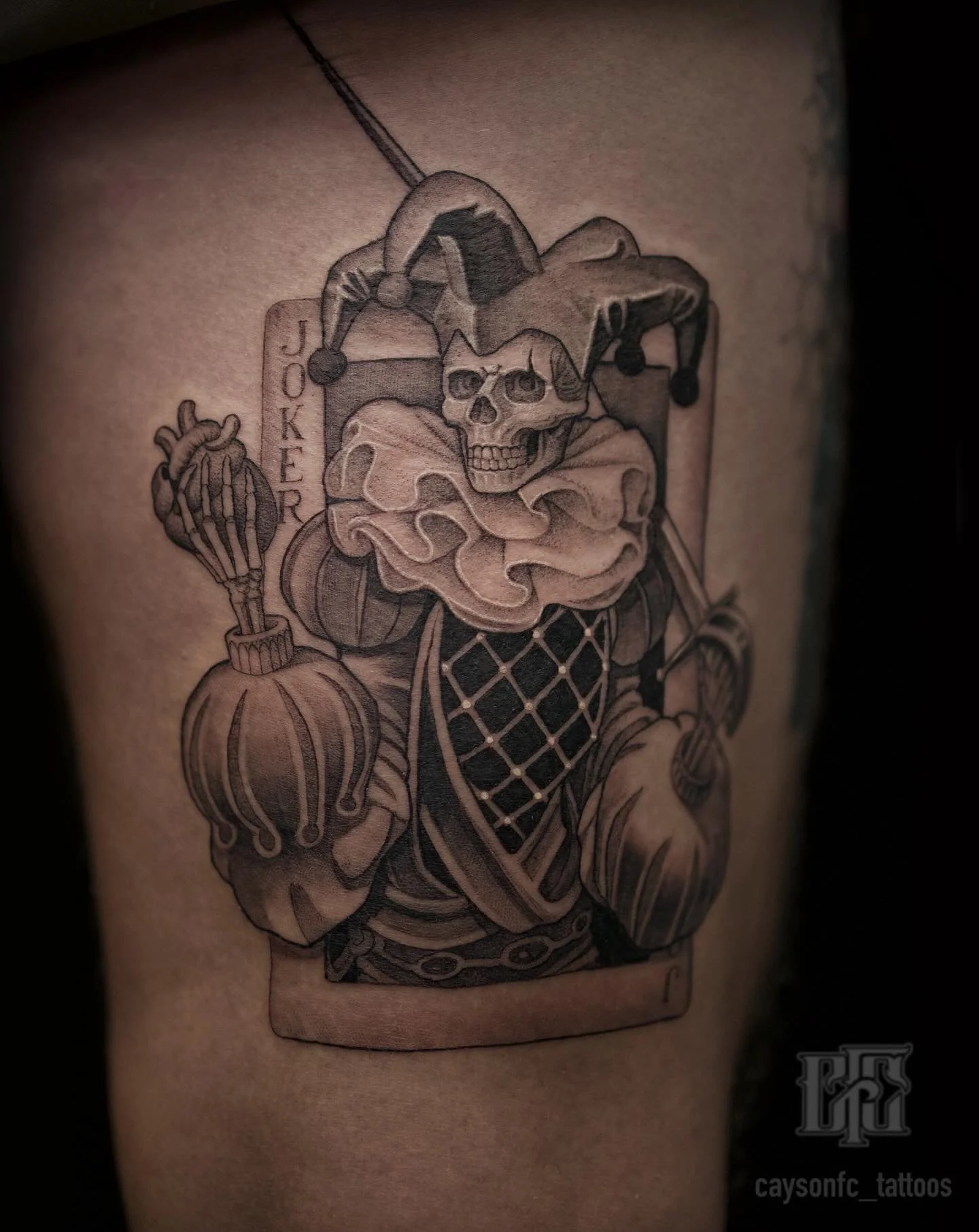 Joker card 🃏&hearts;️&clubs;️&diams;️&spades;️

#jokercard #joker #jokertattoo #jokercardtattoo #playingcardtattoo #skeleton #skeletontattoo #pokertattoo #seattle #seattletattoo #seattletattooartist #auburn #auburntattoo #auburntattooartist