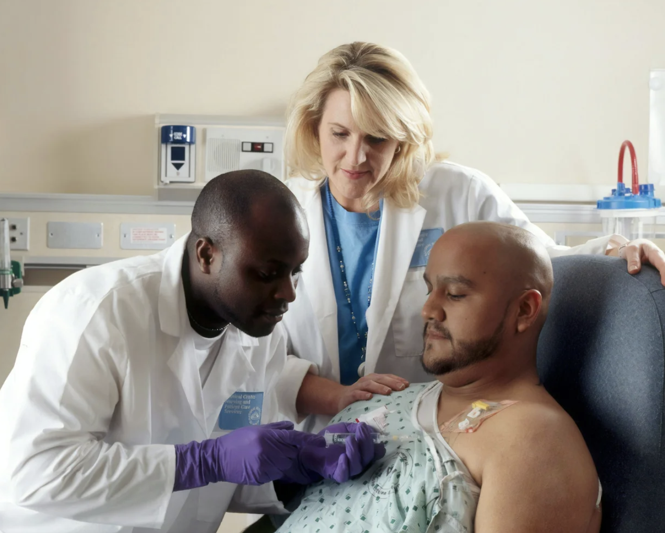 Healthcare professionals providing patient care, representing Coumadin monitoring and anticoagulation services at North Runnels Hospital District.