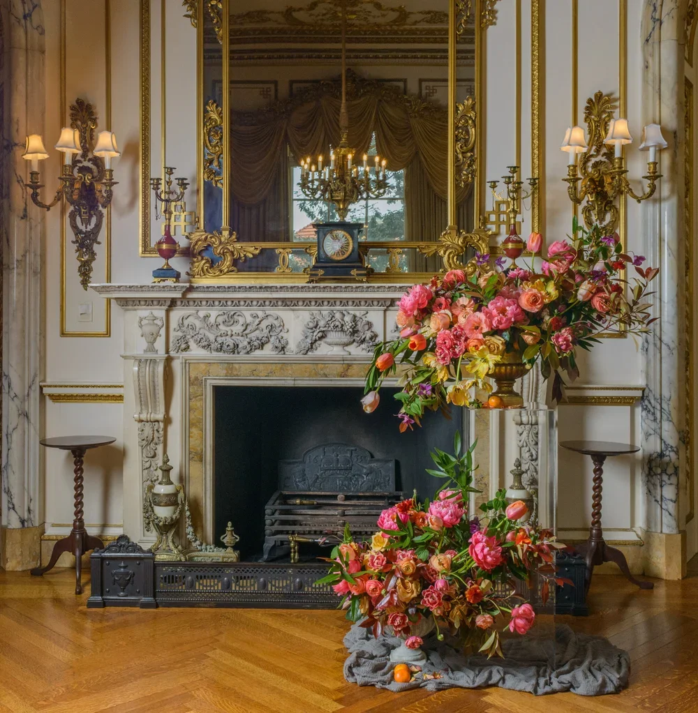 Fireplace Carved Basket Detail