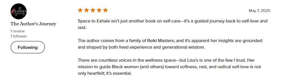 REVIEWS_Space To Exhale_Goodreads_The Authors Journey.png