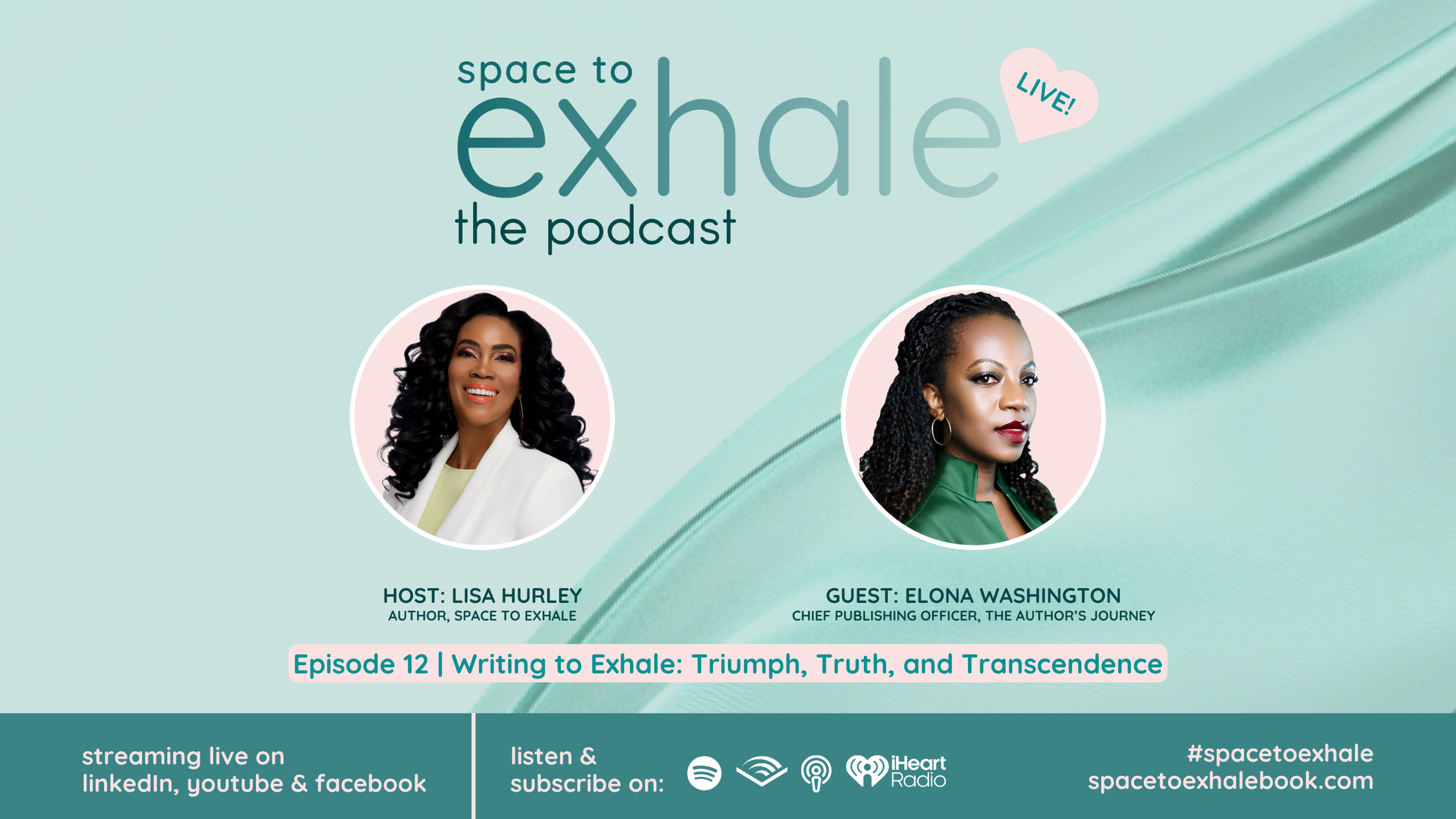 Writing to Exhale: Triumph, Truth, and Transcendence (Part 1), featuring Elona Washington. Writing can become a pathway to freedom. Listen on Spotify ↑ 