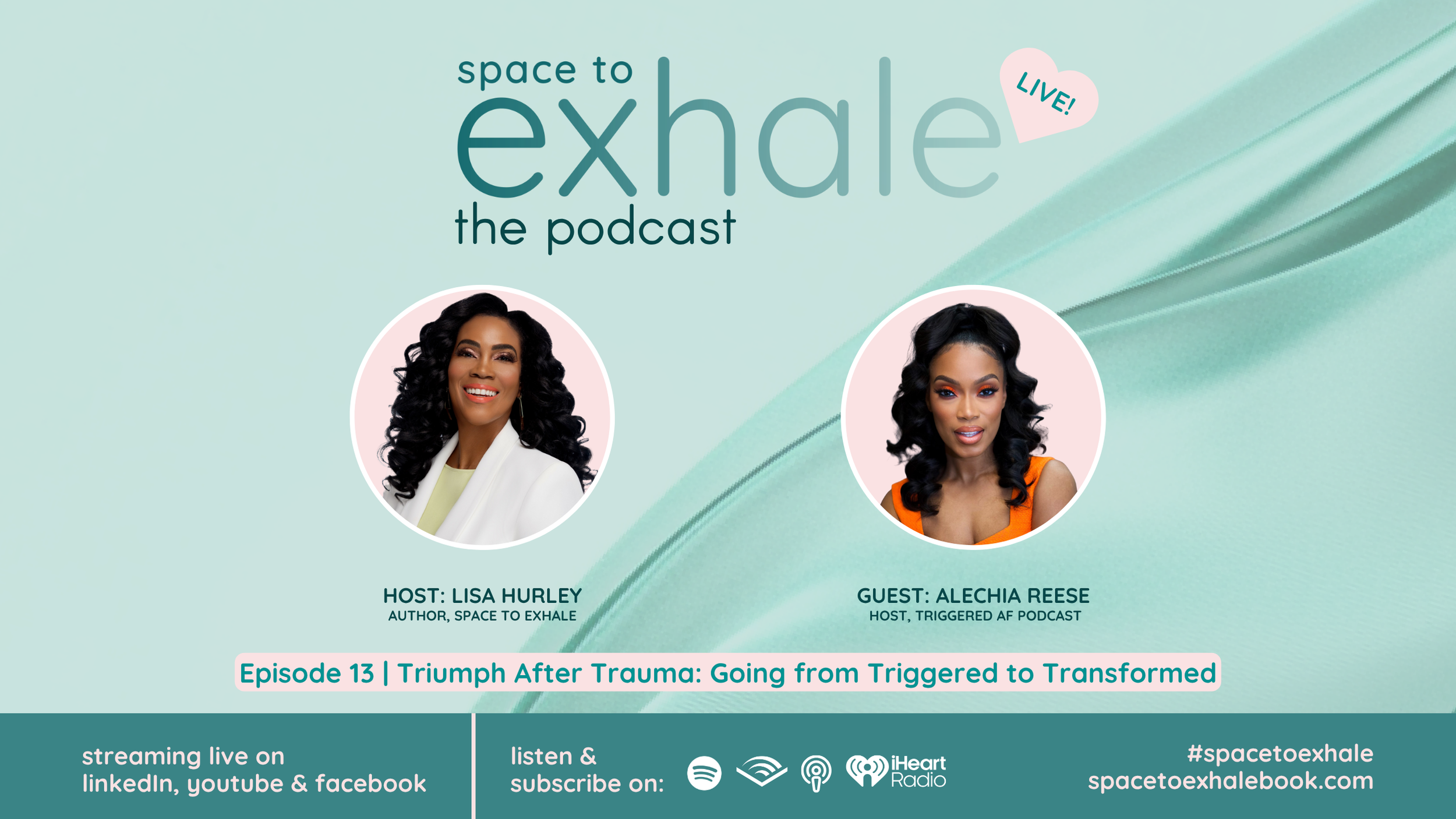Triumph After Trauma: Going from Triggered to Transformed, featuring Alechia Reese. Healing is possible after even the deepest wounds. Listen on Spotify ↑ 