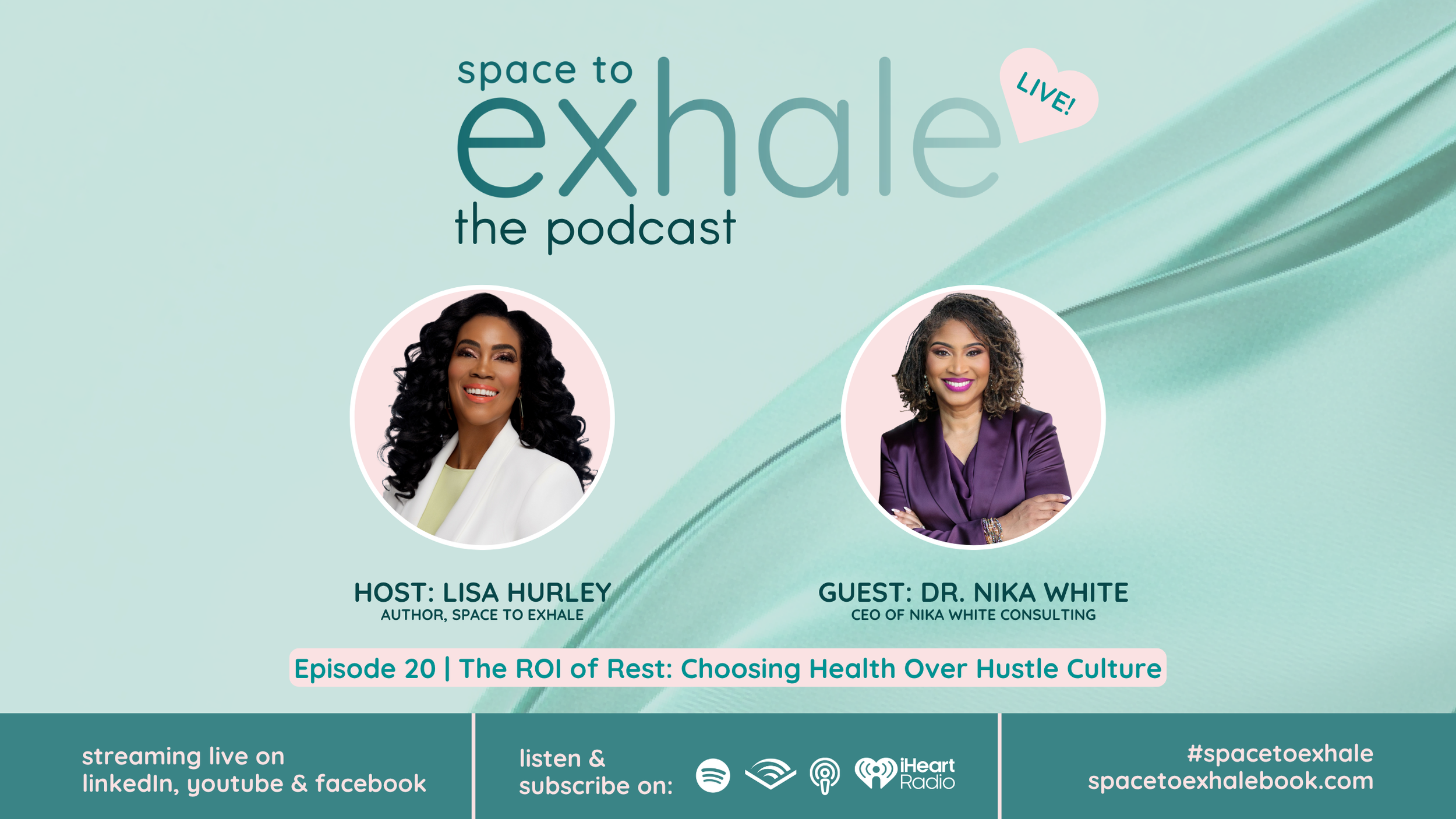 The ROI of Rest: Choosing Health Over Hustle Culture, featuring Dr. Nika White. Rest is one of the smartest investments you'll ever make. Listen on Spotify ↑ 