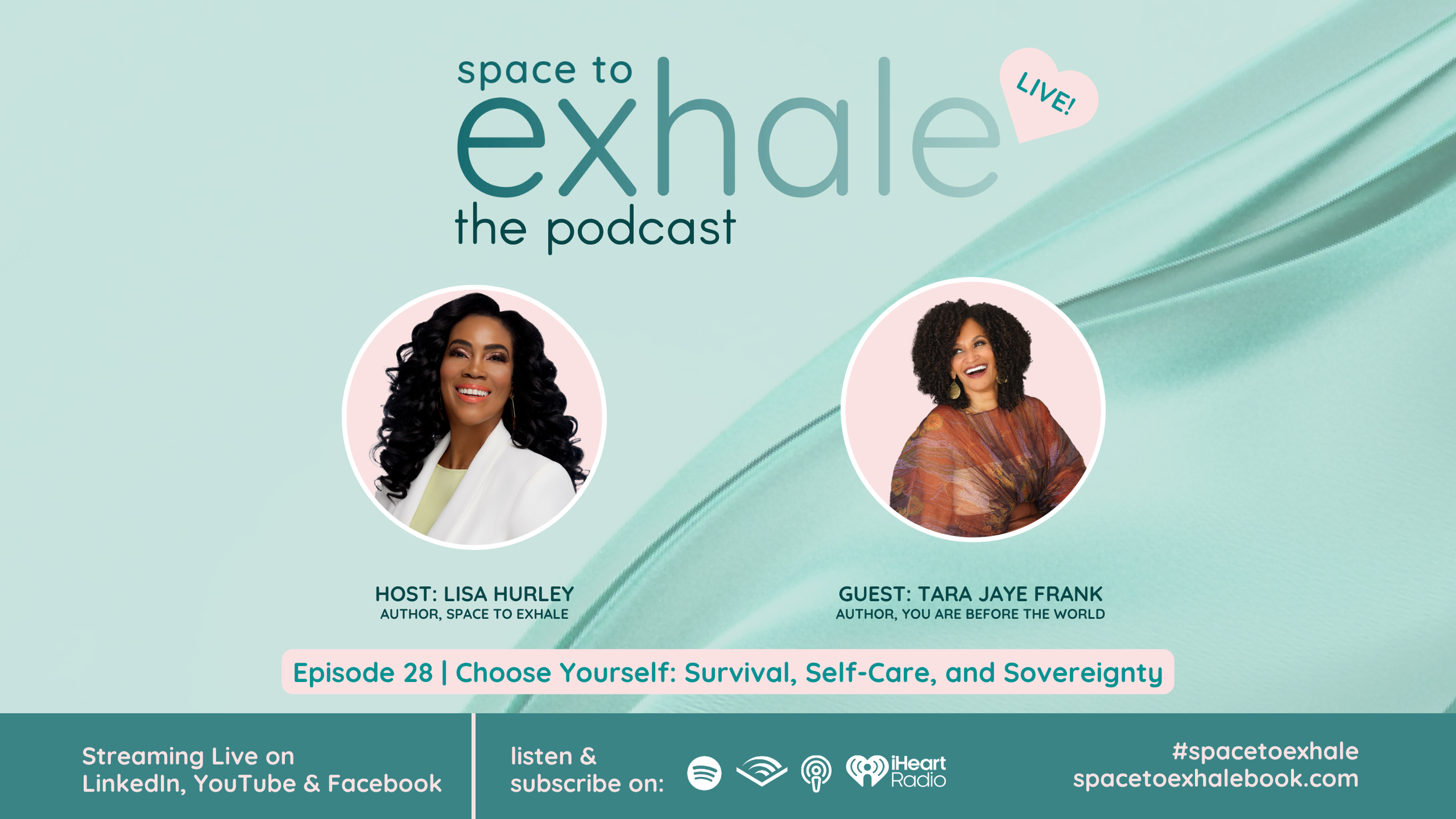 Choose Yourself: Survival, Self-Care, and Sovereignty, featuring Tara Jaye Frank. Putting yourself before the world isn't selfish: it's essential. Listen on Spotify ↑ 
