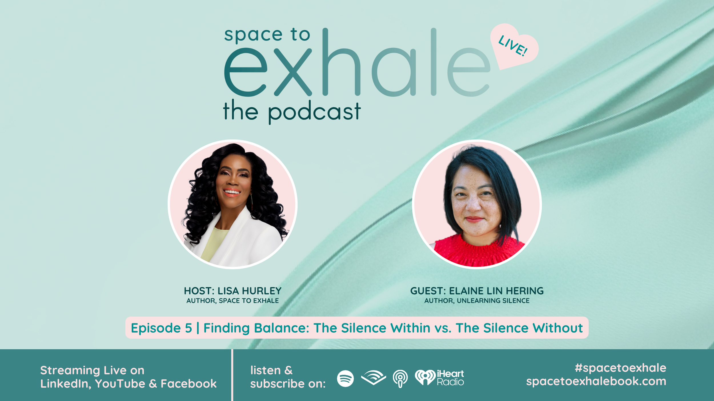 Finding Balance: The Silence Within vs. The Silence Without, featuring Elaine Lin Hering. Finding your voice begins with listening to yourself. Listen on Spotify ↑ 