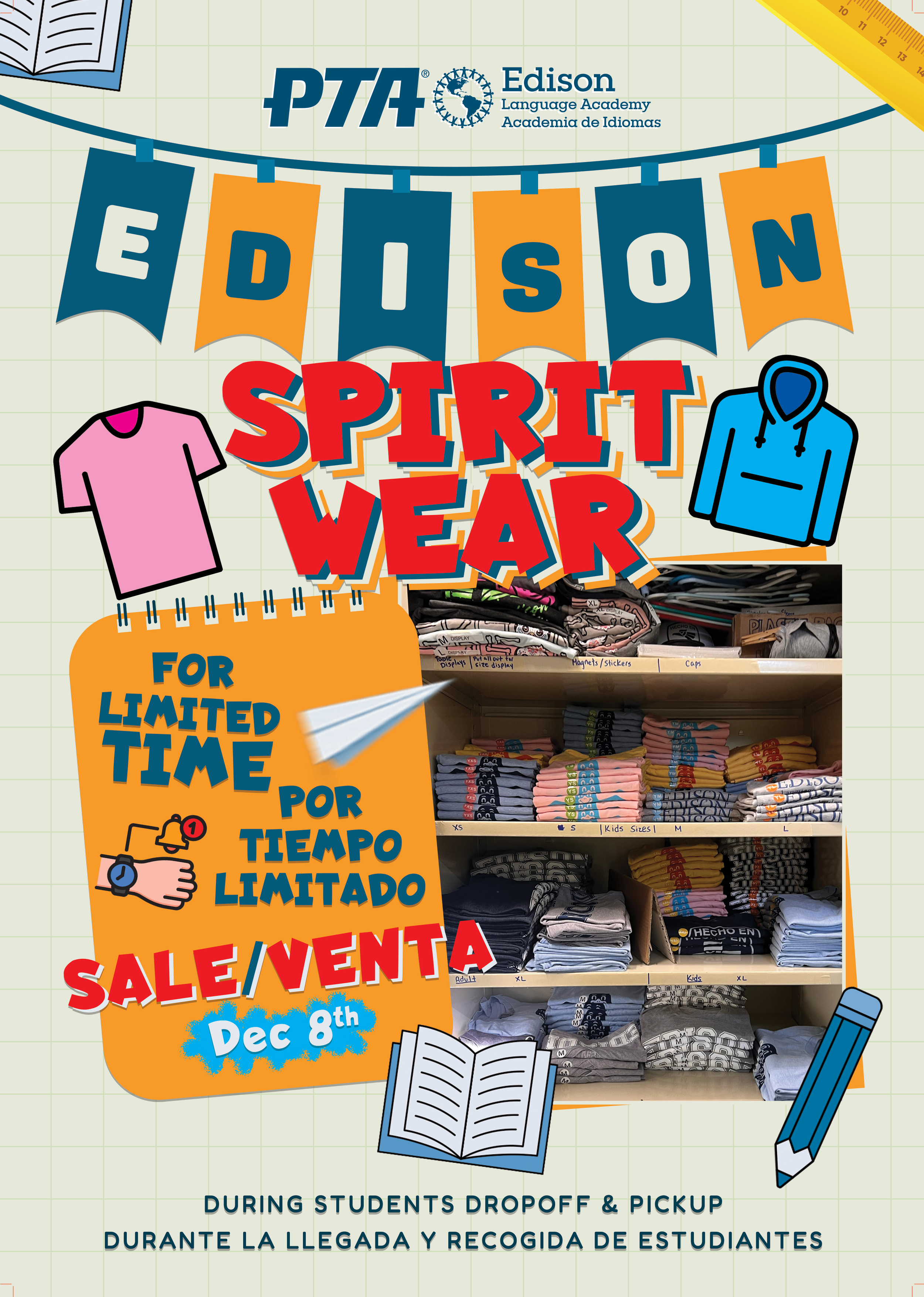 EDISON Spirit Wear Sale / Venta de Ropa de EDISON