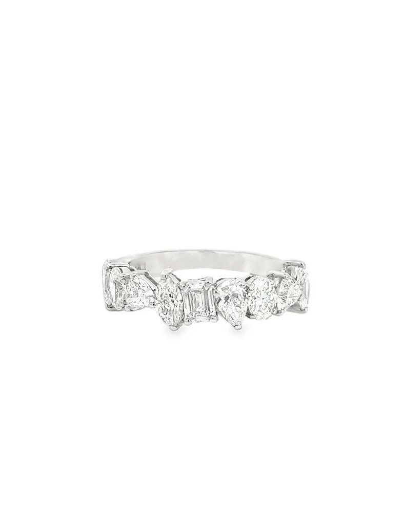 Multiple fancy cut diamond ring