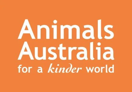 Animals Australia logo, with the tagline 'for a kinder world'.