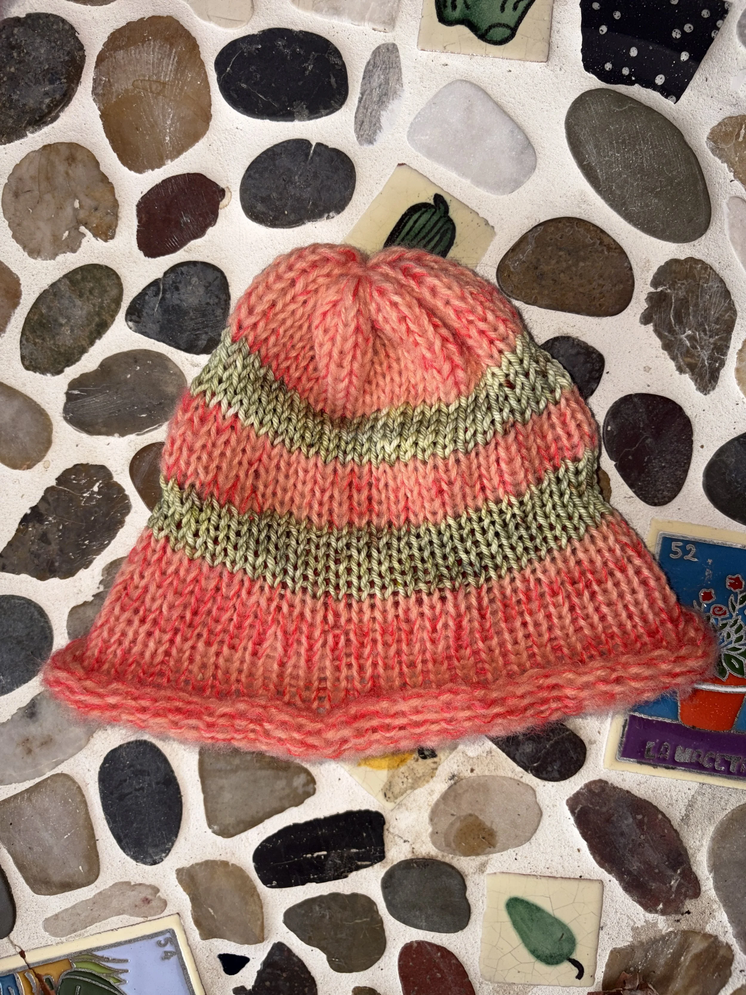 Strawberry Fuzzy Sage Scrap Hat