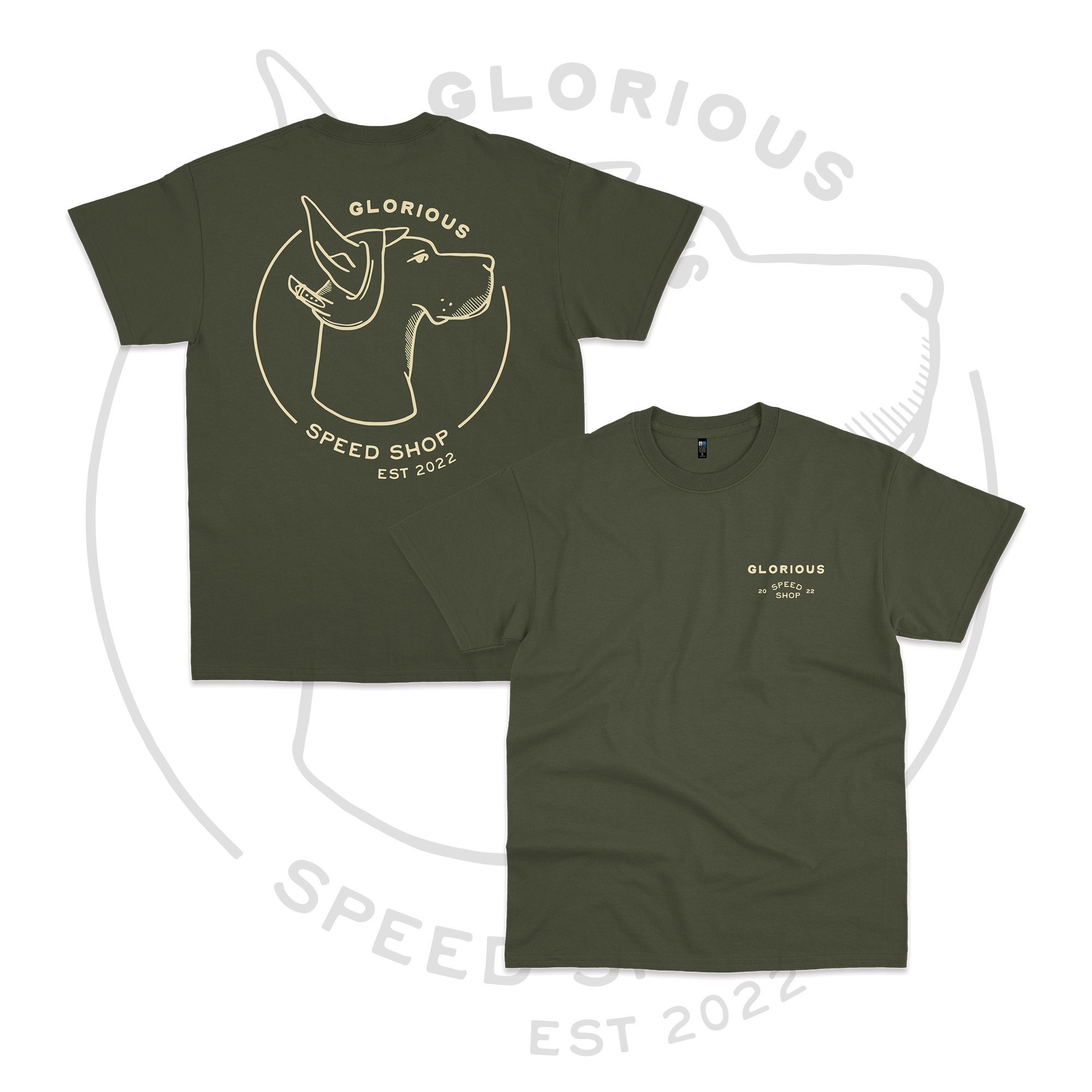 Glorious Speed Shop OG Logo Tee Green