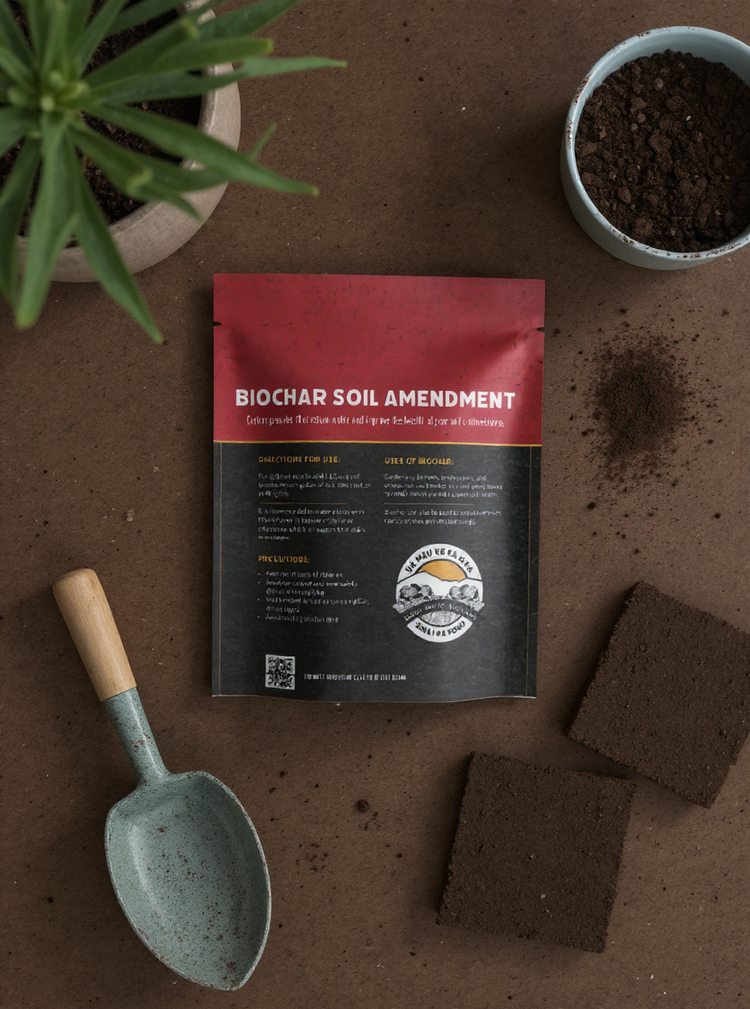 Haleakalā Biochar product packaging