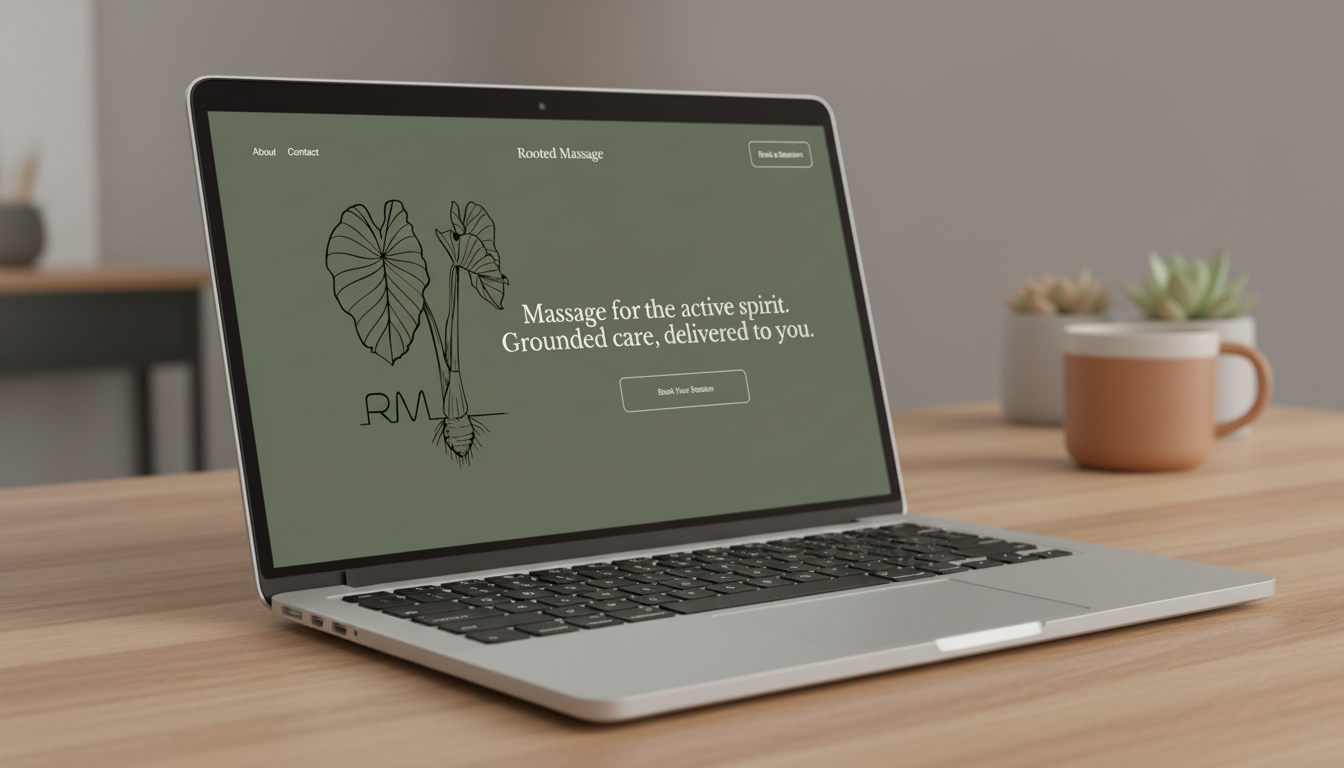 Rooted Massage site and booking