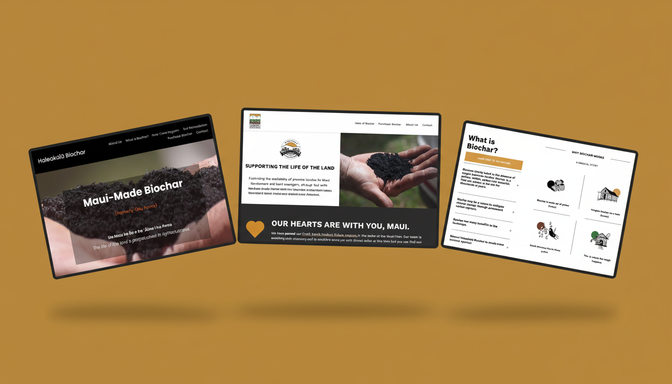 Haleakalā Biochar website