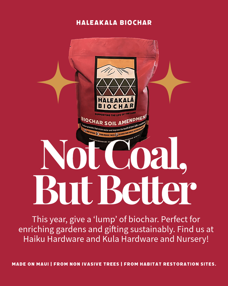 Haleakalā Biochar social media post