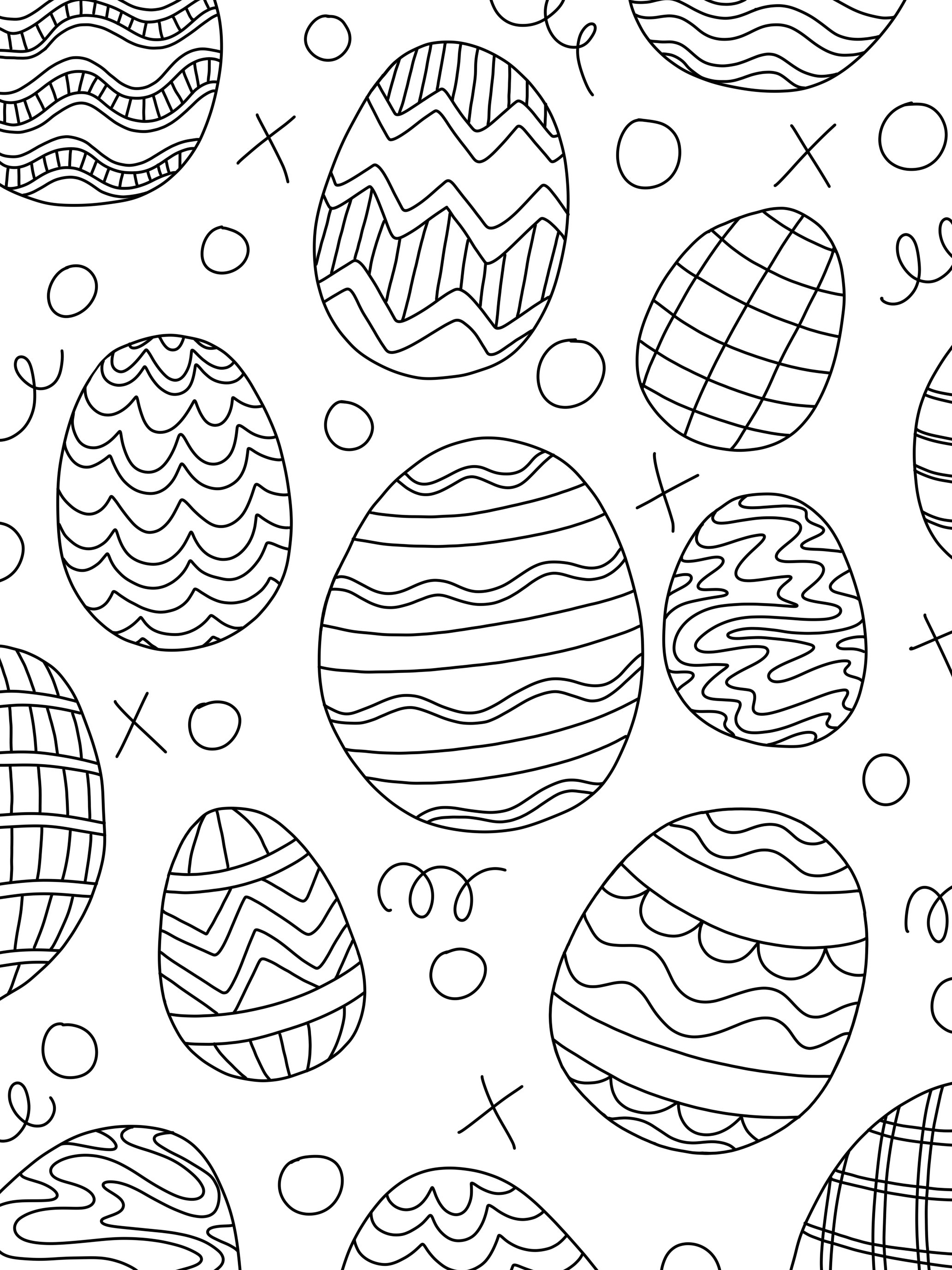 Easter Egg Coloring Sheet