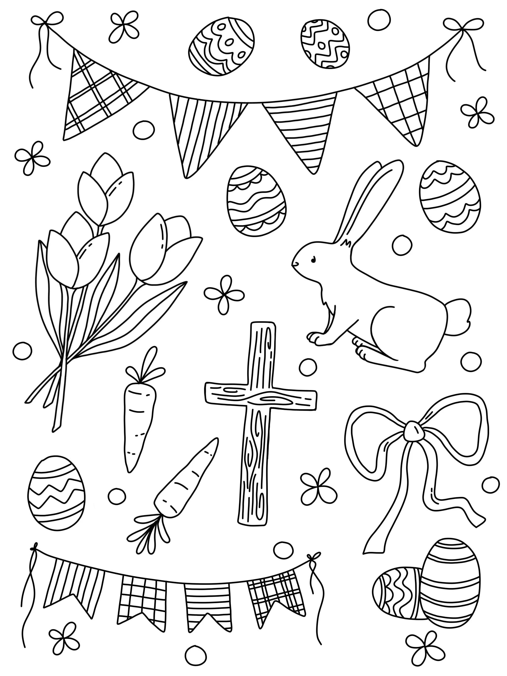Easter Collage Coloring Sheet
