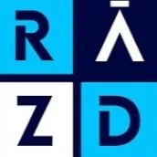 Four blue squares with black letters forming the word 'CRAZED' in a grid pattern.