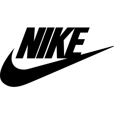 Black Nike logo with swoosh and brand name on a white background.