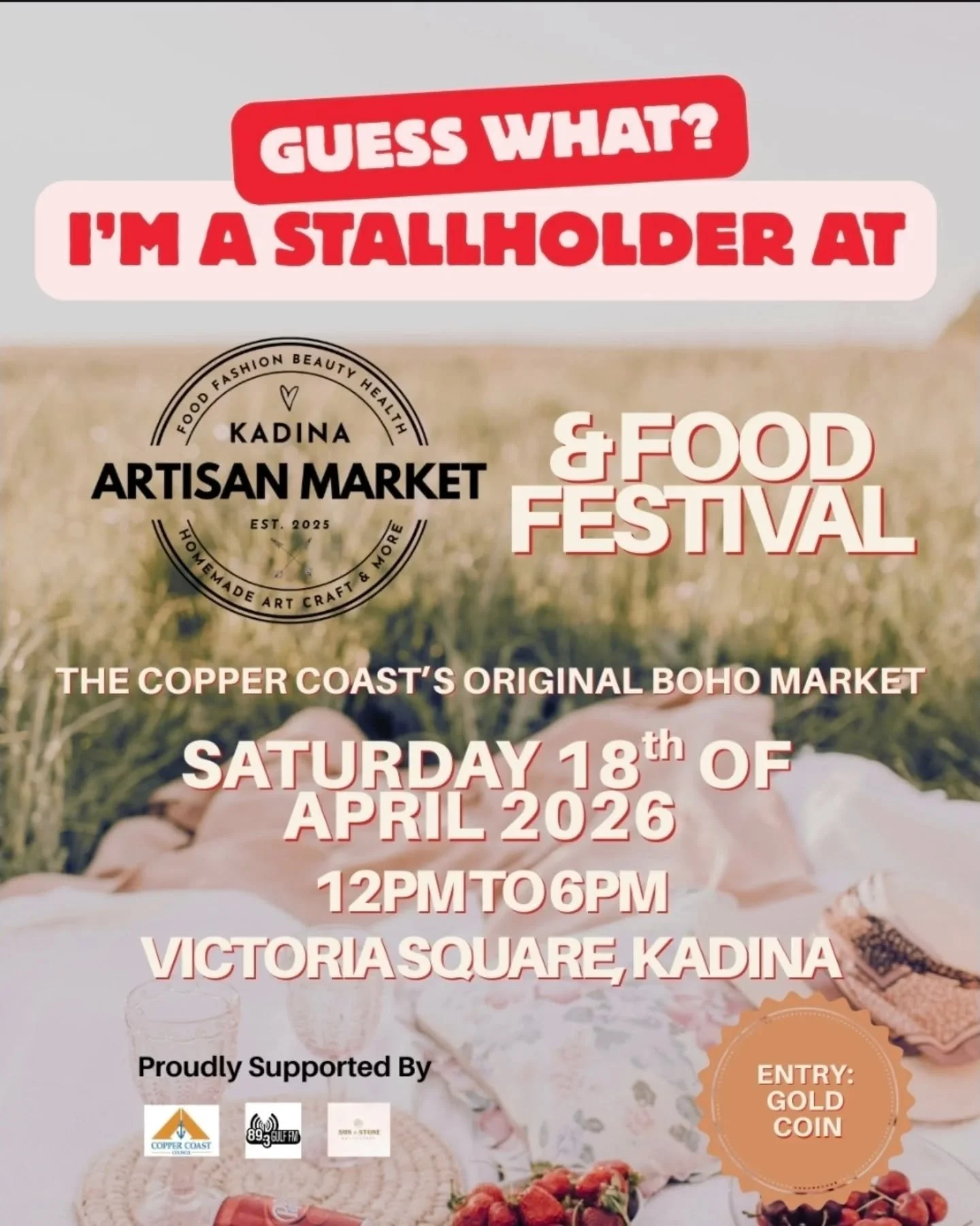 ✨️ Next Market ✨️

Come see me at the @kadinaartisanmarket 🎉
Tarot Readings will be on offer, along with the Tarot mats

Details
When: 18th April
Time: 12pm-6pm 
Where: Victoria Square, Kadina
Price: Gold coin  donation

Come down and check out all 