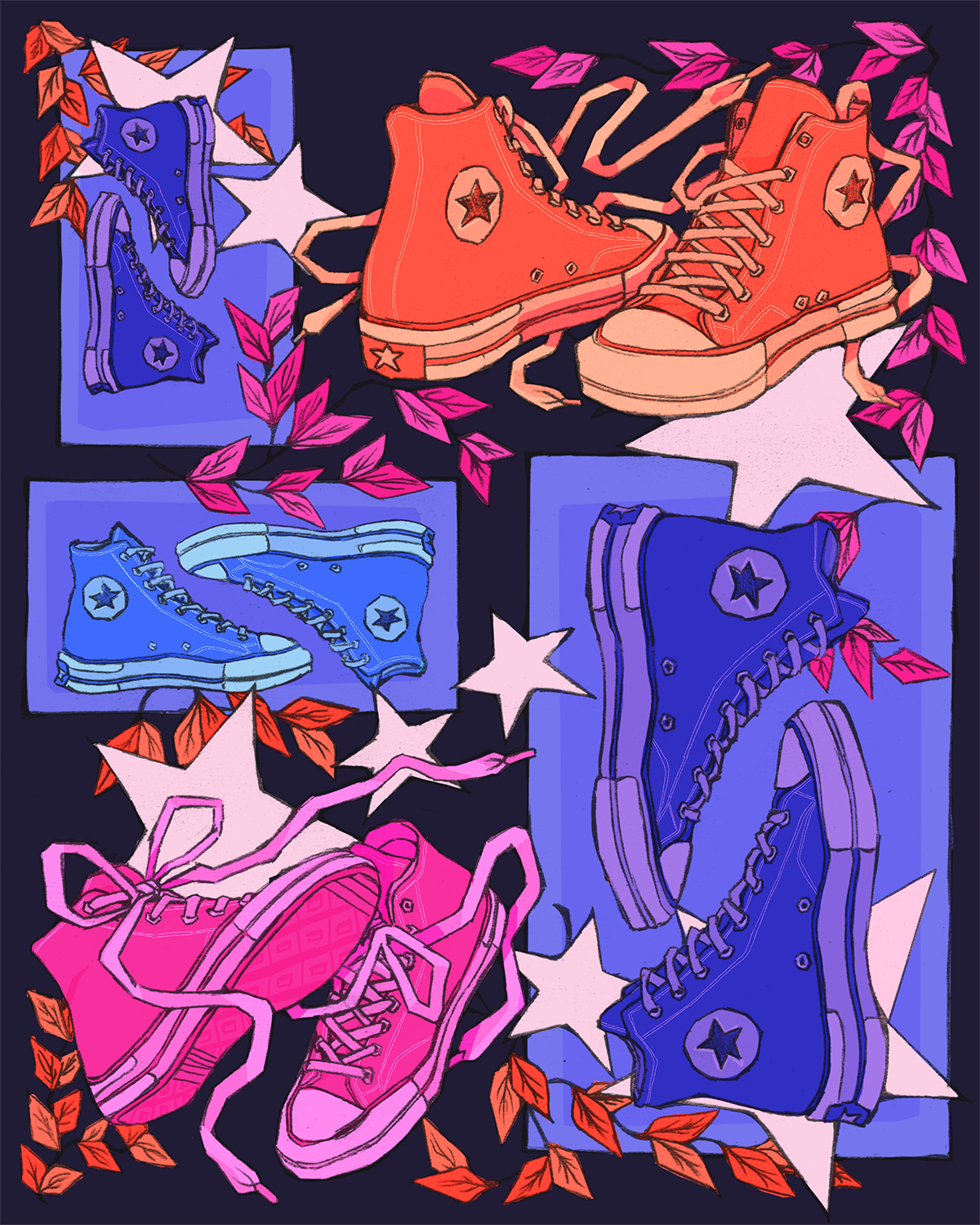 Abbilon Shoe Mural Illustration