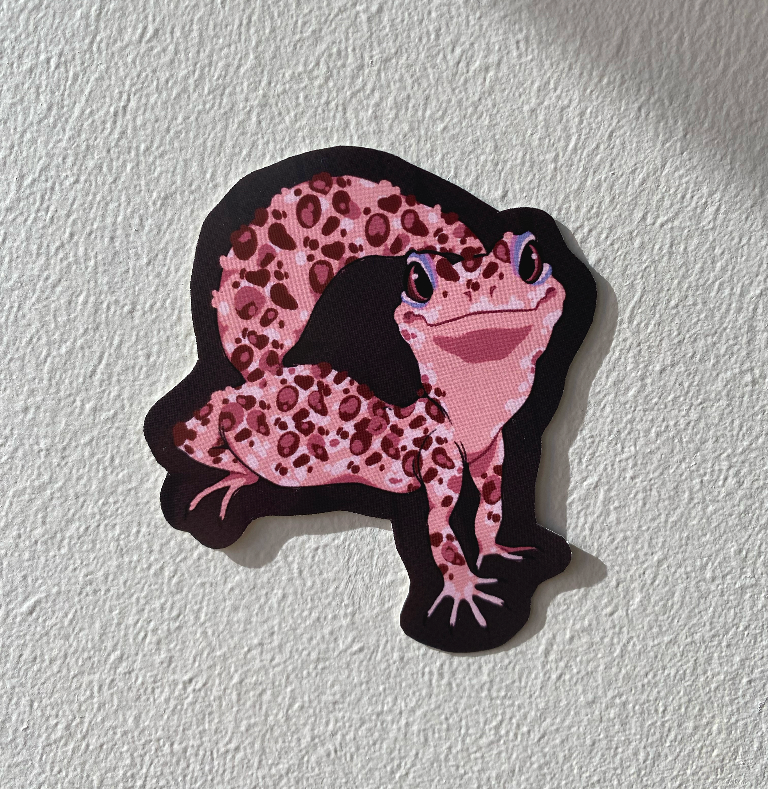 Pink Leopard Gecko Sticker