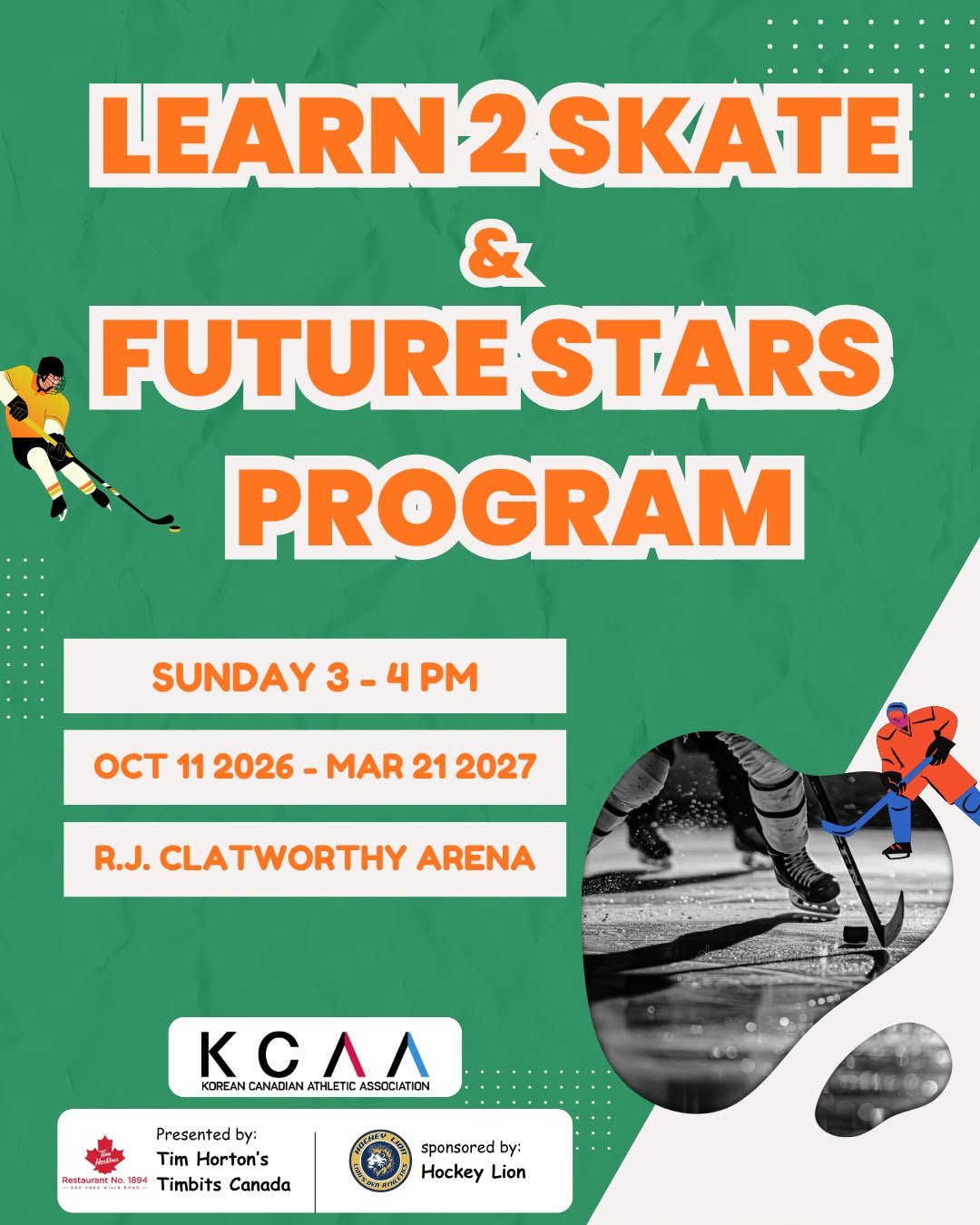 The new season of Learn 2 Skate and Future Stars Hockey Development is here!

Be sure to sign up before Aug 31 as we now have early bird pricing.  We will also be capping the number of registrations at 20 per program, so you'd better be quick!

Hope 