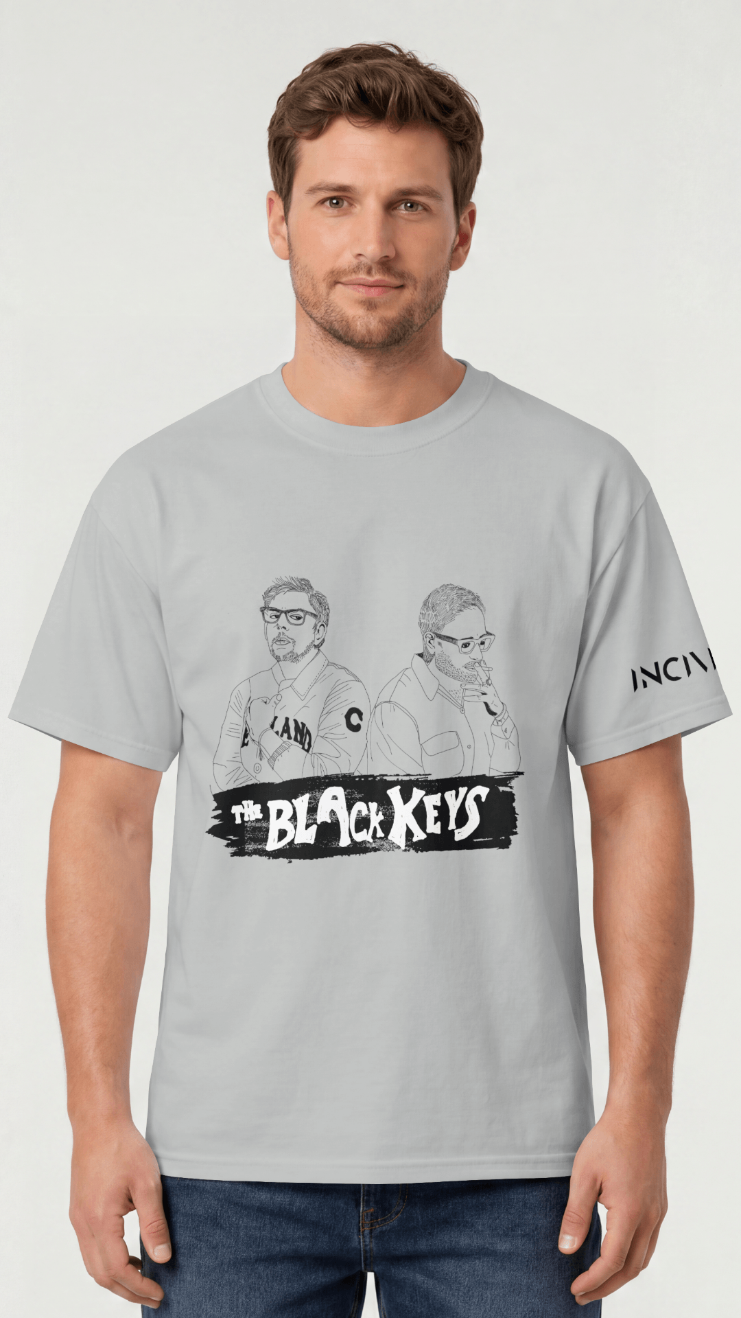 The Black Keys  - Camiseta unisex algodón grey silver