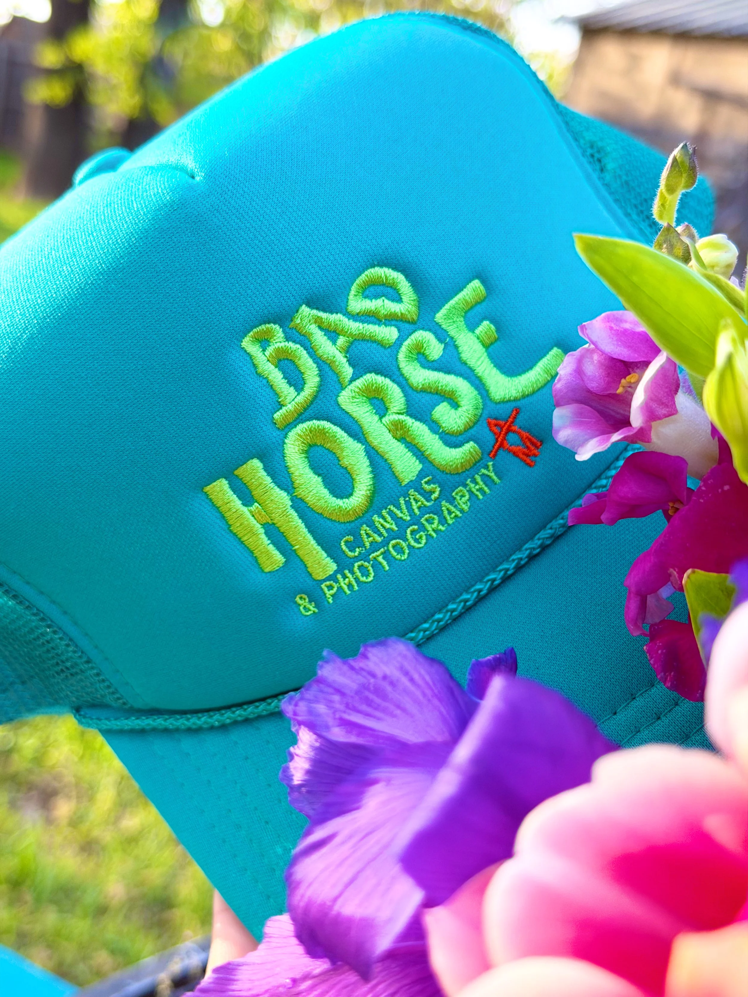 Badhorse Teal Trucker Cap