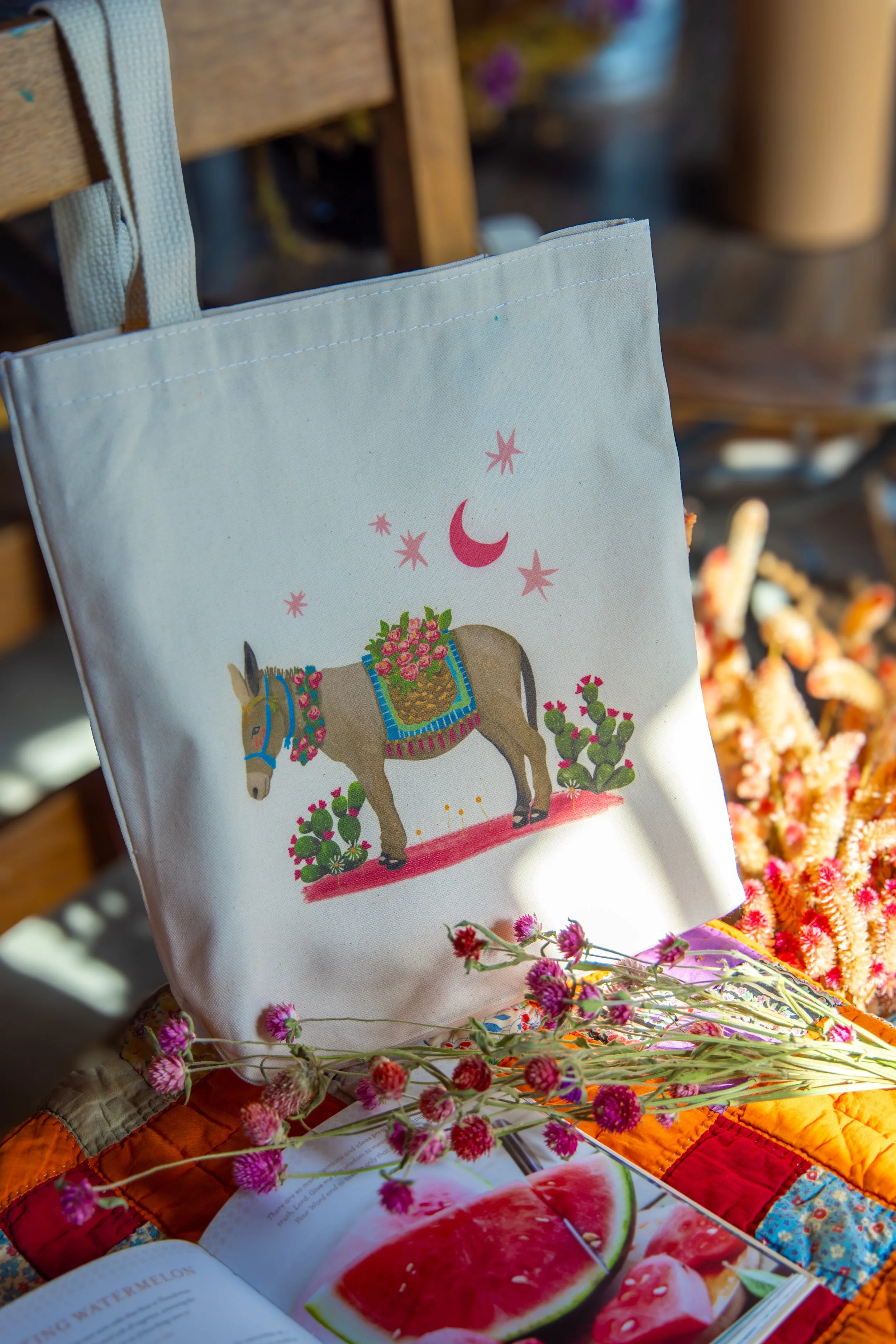 Donkey Canvas Tote