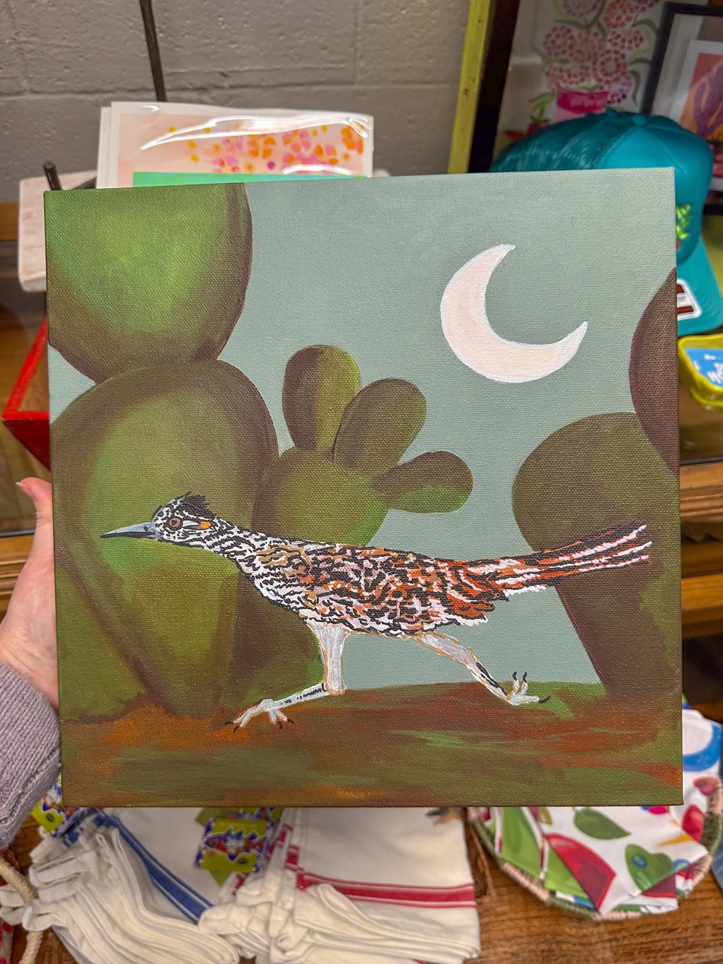 Roadrunner Desert Dreamscape Painting