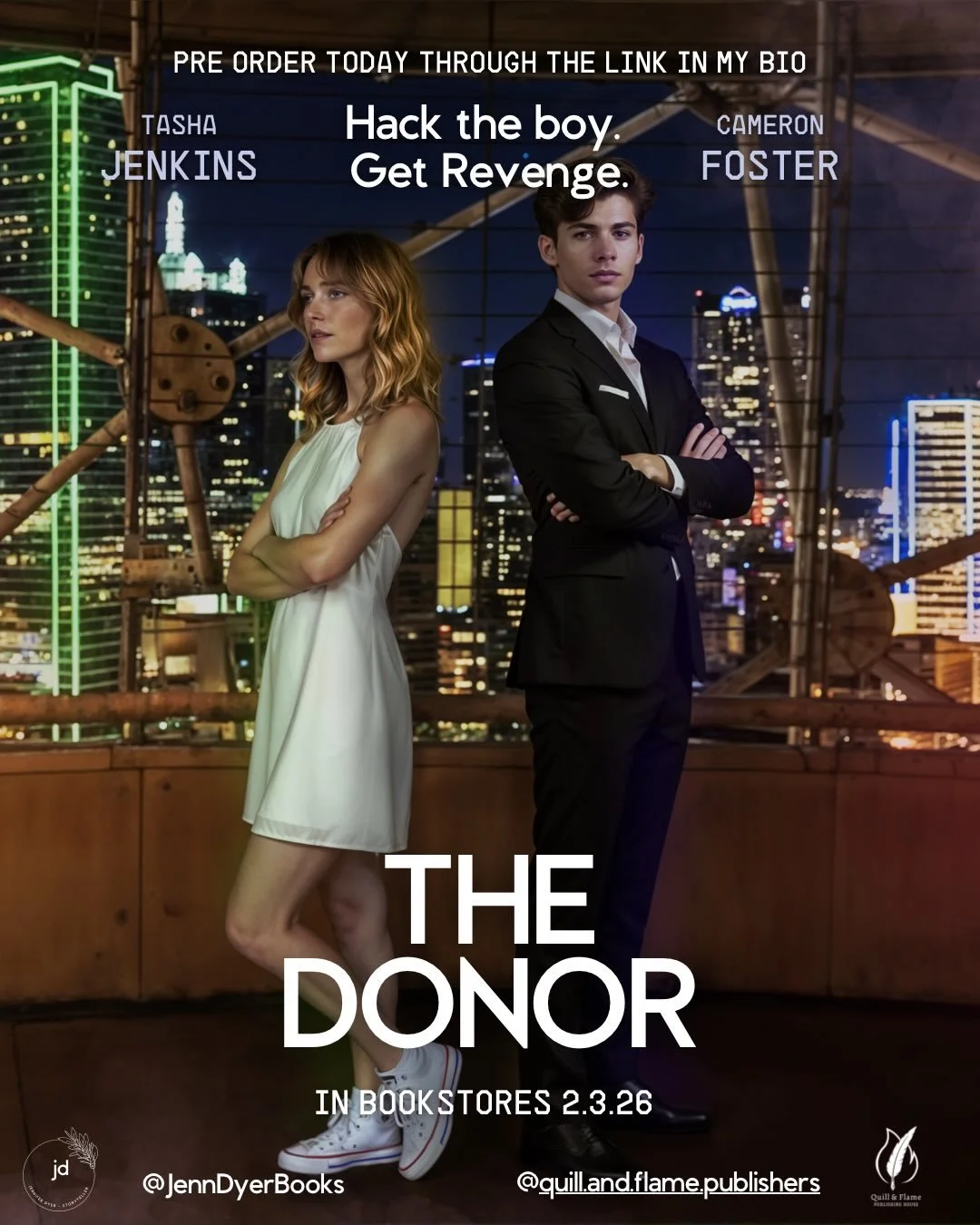 I can&rsquo;t wait for y&rsquo;all to read my young adult hacker thriller, THE DONOR. For fans of Mission Impossible, CALCULATED by @nova_mcbee_author, FRACTURED by @authorsara_anderson,&nbsp;and THE NATURALS by Jennifer Lynn Barnes. 

With:

✨Deadly