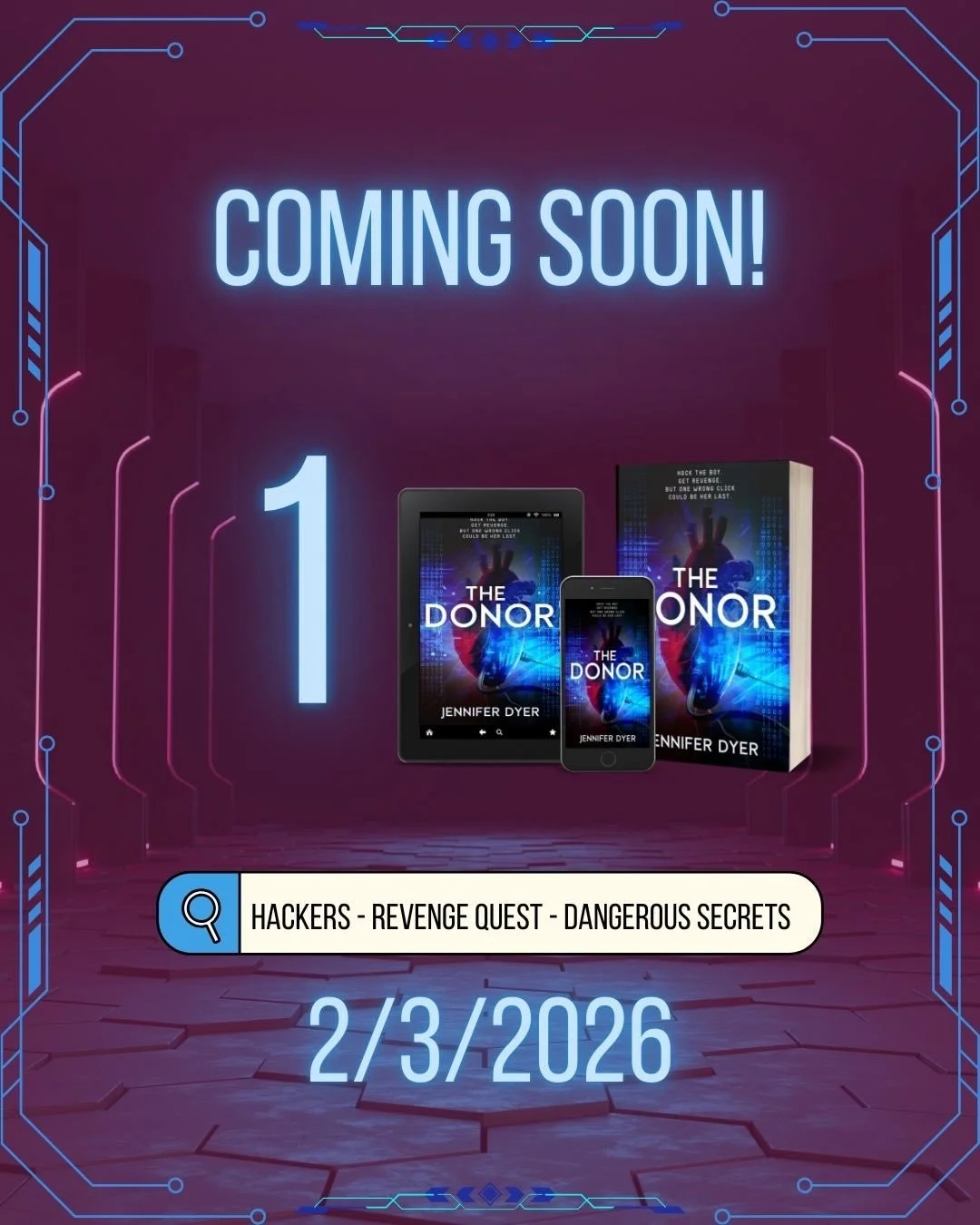 💔 Endorsement Reveal - The Donor 💔 

One. More. Day until my high-stakes young adult hacker thriller, THE DONOR, can be in your hands!😍.

👀 I&rsquo;m so grateful for this endorsement from @a.j.skelly , author of more than 10 books and many more s