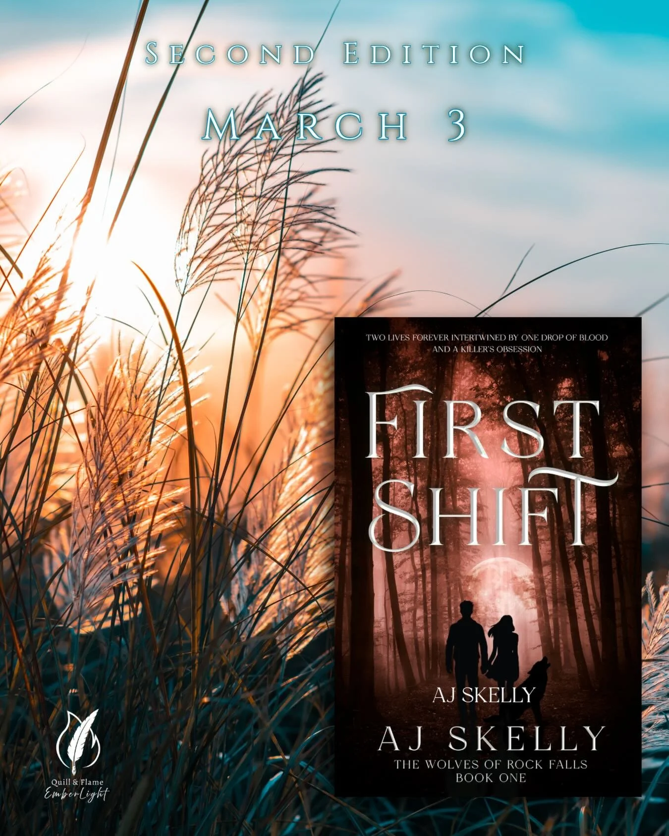 Reasons I&rsquo;m excited for this second edition release of First Shift, the first book in AJ Skelly&rsquo;s interconnected young adult werewolf series:

🐺All the moody, enchanting shifter pack vibes
🐺Shifter politics. C&rsquo;mon. We love them. 
