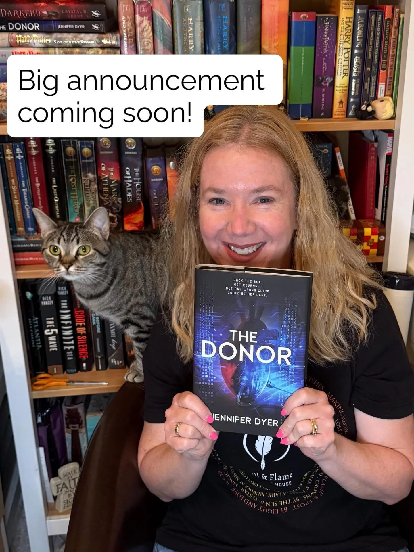 Can&rsquo;t wait to spill the literary beans!!!! Stay tuned!!!! 

How is your week going?

Hack the boy. Get Revenge. But one wrong click could be her last...

THE DONOR, a high-stakes young adult hacker thriller, is now available in audio🎧 and in K