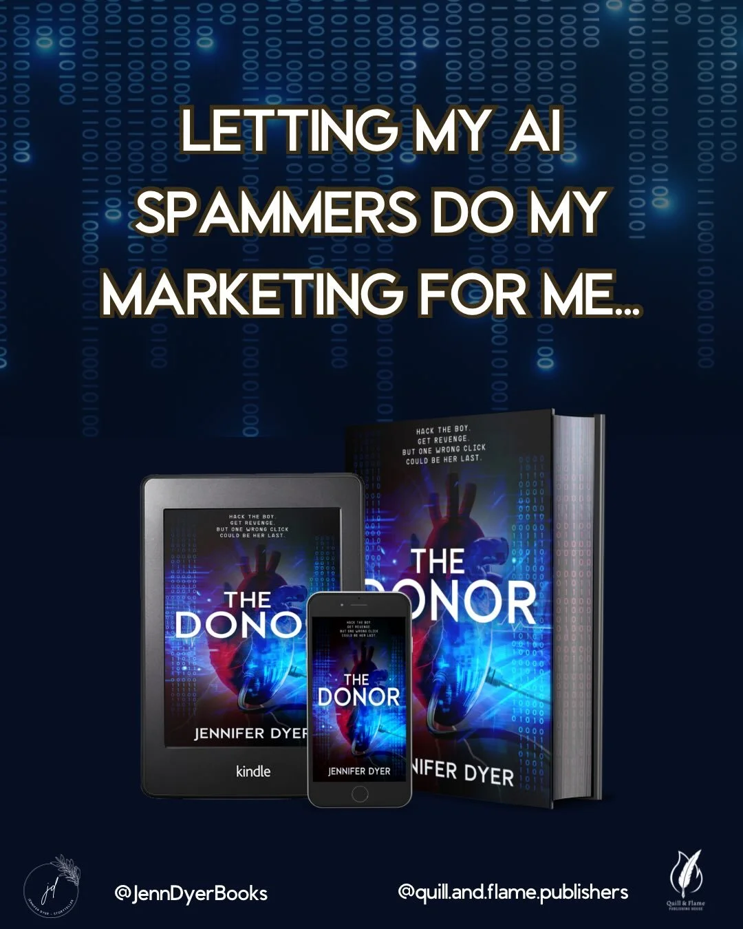 What is a job you let someone else help you with lately? It&rsquo;s fun letting someone else do the marketing for me 🤣. 

 But seriously, one of the best compliments I get is that people are annoyed when they have to put The Donor down. As an author