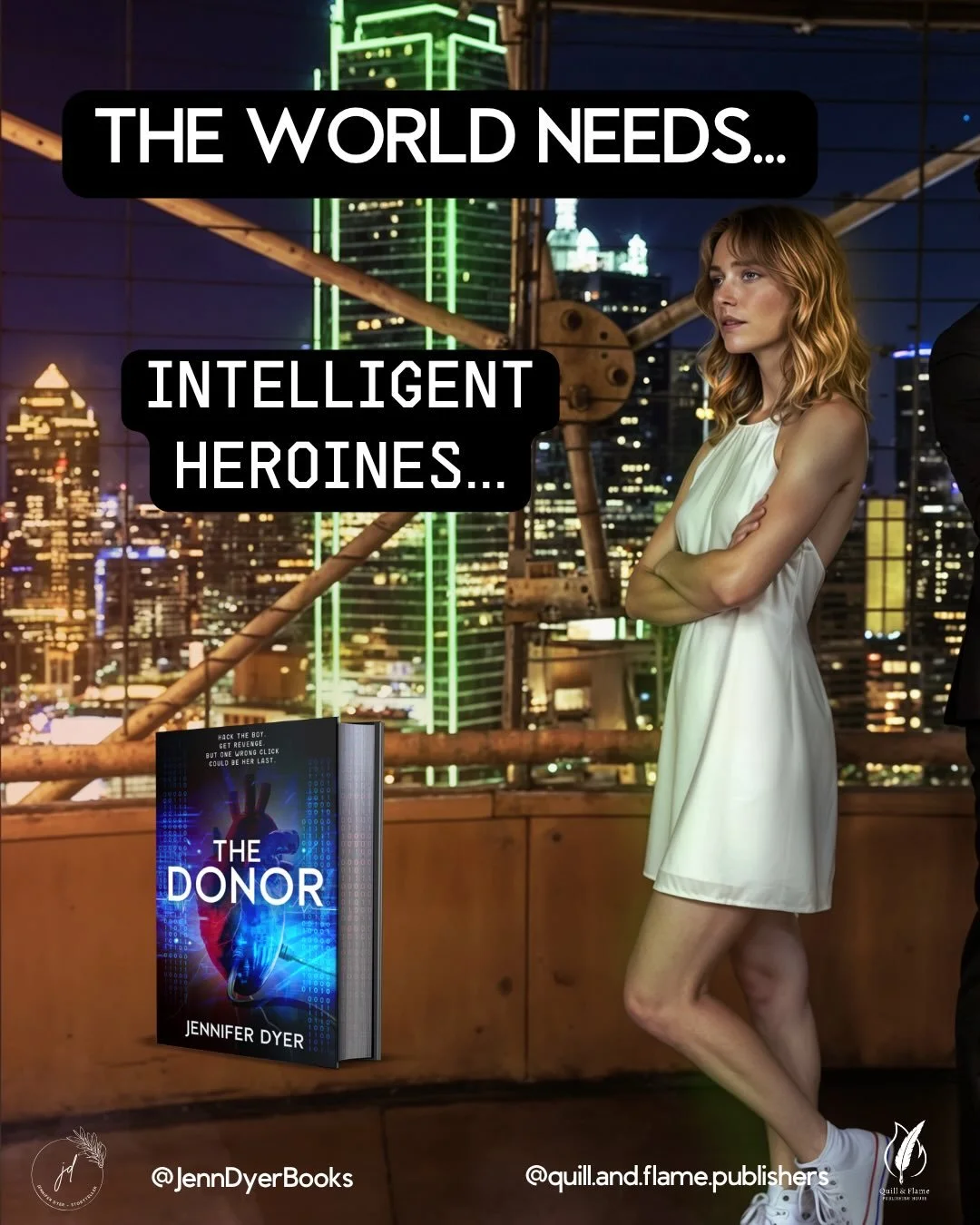 What do YOU love in a heroine? What DON&rsquo;T you love? 

Two genius hackers. He wants to live to see his next birthday. She wants revenge. But they&rsquo;ve hacked the wrong people, and they&rsquo;ll have to team up if they want to survive. 

💔Te