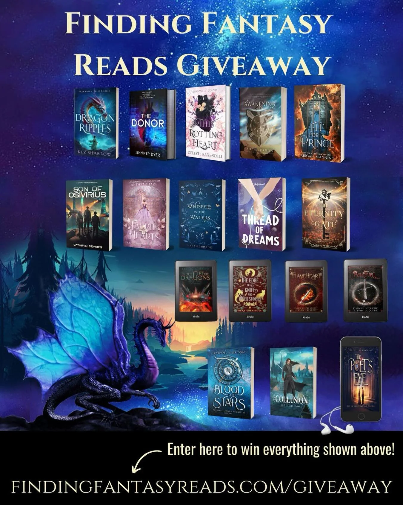 I&rsquo;m participating in a giveaway for Finding Fantasy Reads! The giveaway runs from May 1st through May 31st. 
Grand Prize includes:

📚paperback copy of Fit For A Prince by Abigail Manning
📚hardcover copy of This Rotting Heart by Celeste Baxend