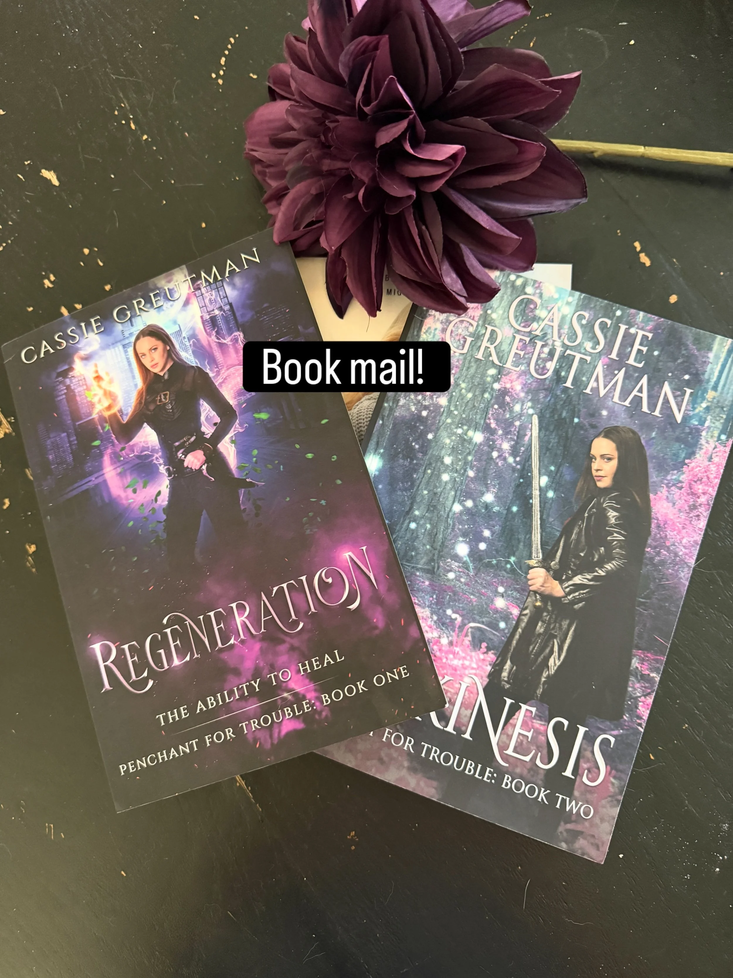 Sometimes you&rsquo;re having a tough day and then you go to the mailbox and find this.❤️❤️❤️

Funny back story, I bought these books from the amazing @cassie.greutman at the Realm Makers writing conference this summer, but somehow they wound up in t