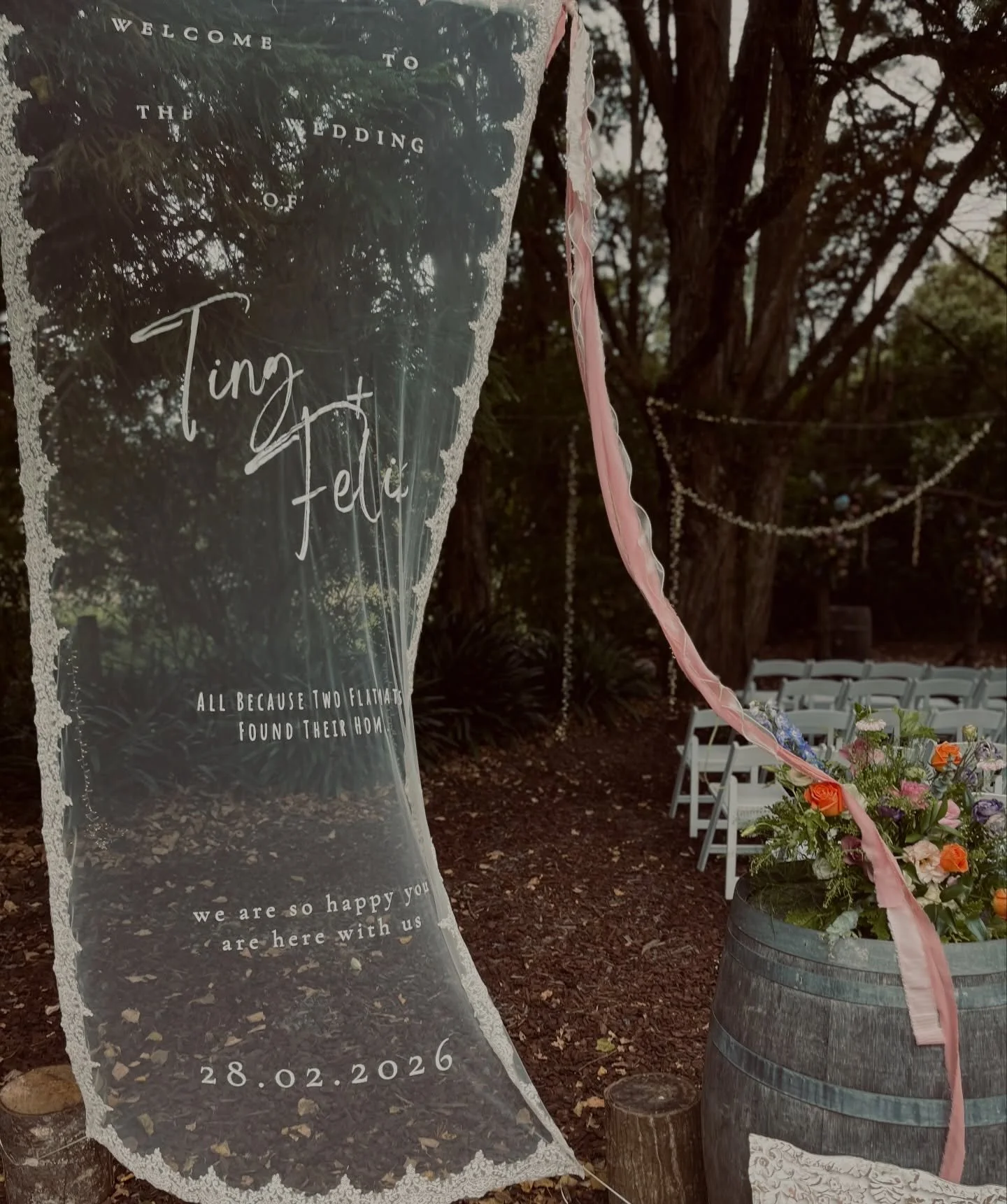 ✨Yesterdays beautiful woodland set up.🌳An utterly magical ceremony at the beautiful @kumeuvalleyestate . Heartfelt vows &amp; a lot of great stories about how this gorgeous couple met! ✨