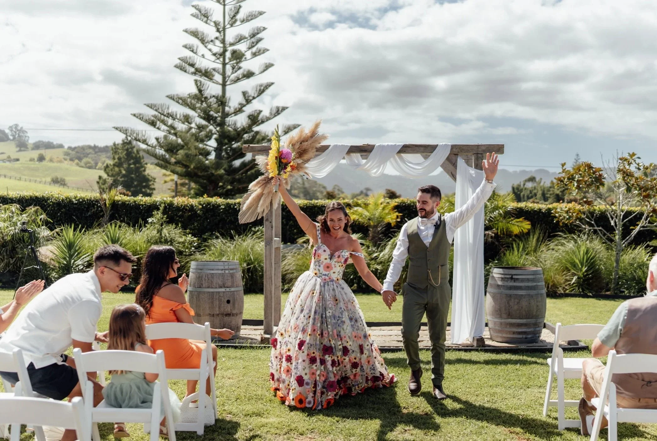 Marriage ceremony in Matakana Auckland