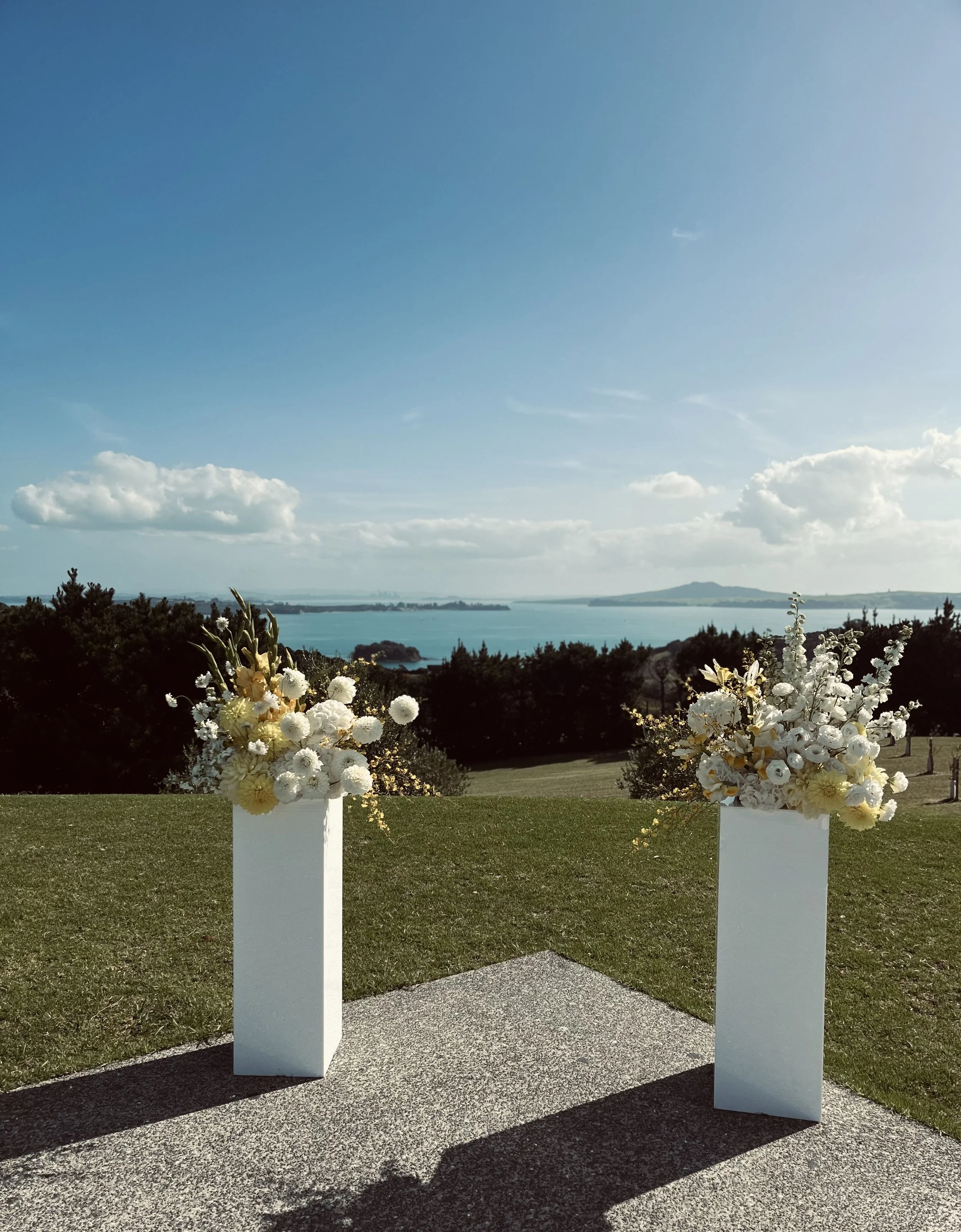 Waiheke wedding celebrant at Mudbrick.