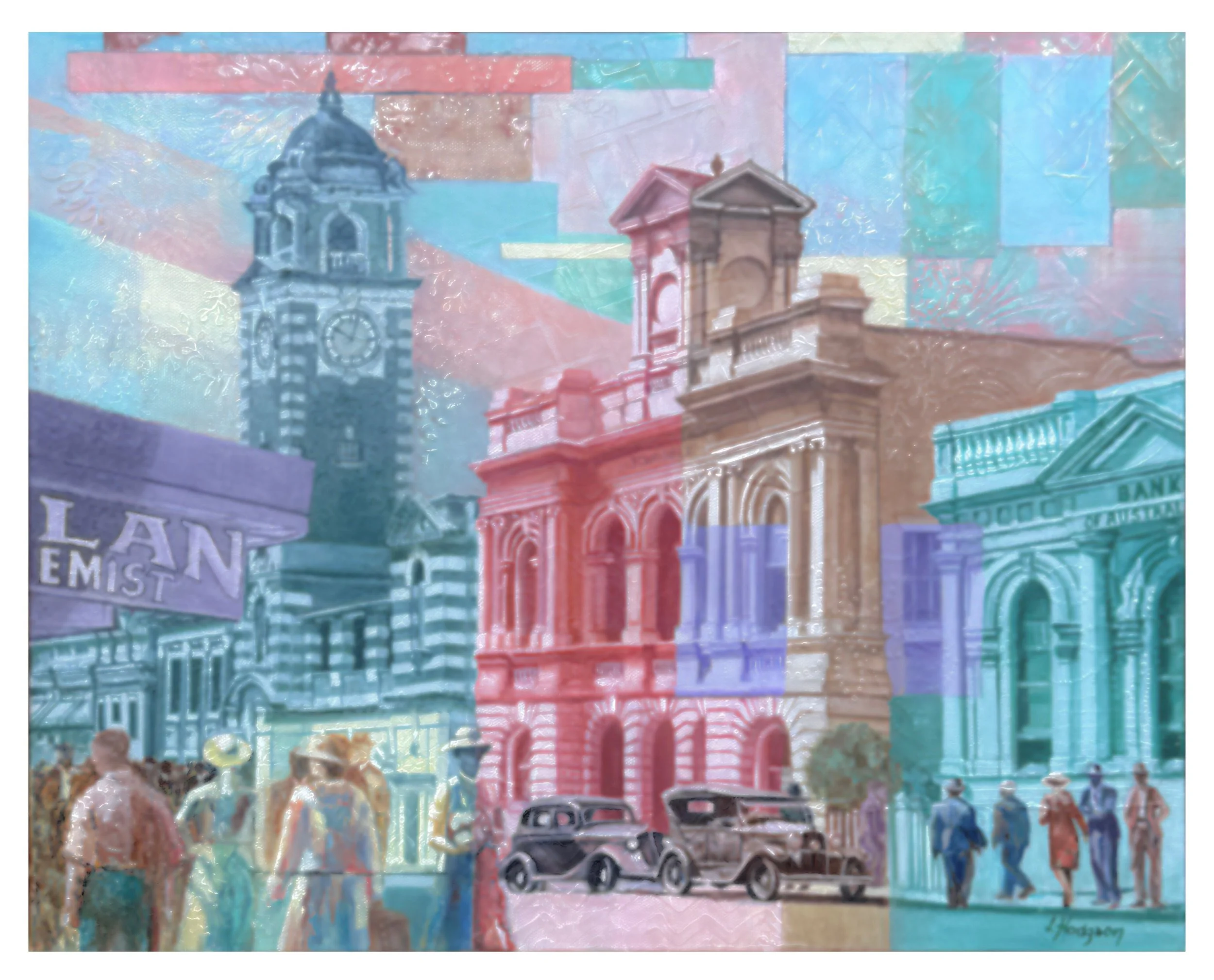 Brisbane Street, Ipswich circa 1940s - PRINT