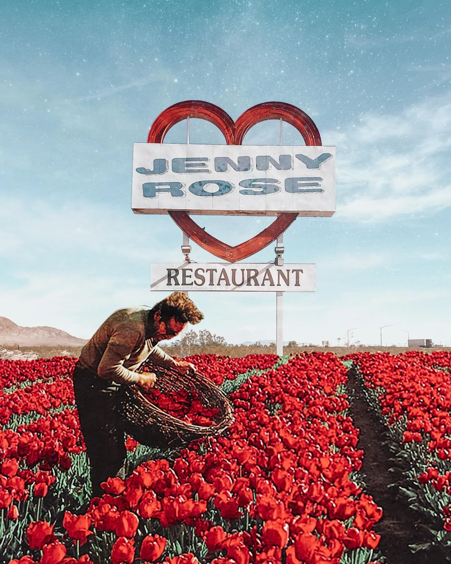 Collaged a picture of the Jenny Rose Restaurant sign I took on my road trip to Vegas. 🌹🚘 I love abandoned places. 

#collageartist #photography #signs #abandonedworld #ontheroad #roadtrip #desertlove #cutandpaste #collageartwork #collageoftheday #v