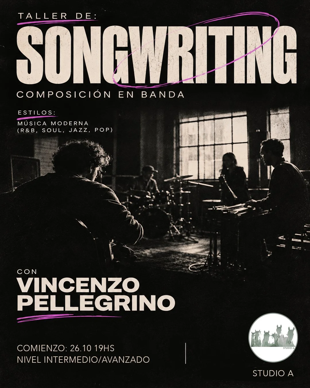 Comienzo 26.10 / Taller de SONGWRITING - composición en banda