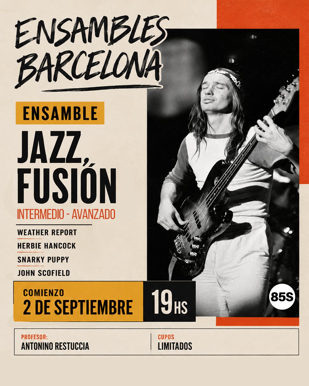 Comienzo 02.09 / Ensamble Jazz Fusión (Intermedio/Avanzado)