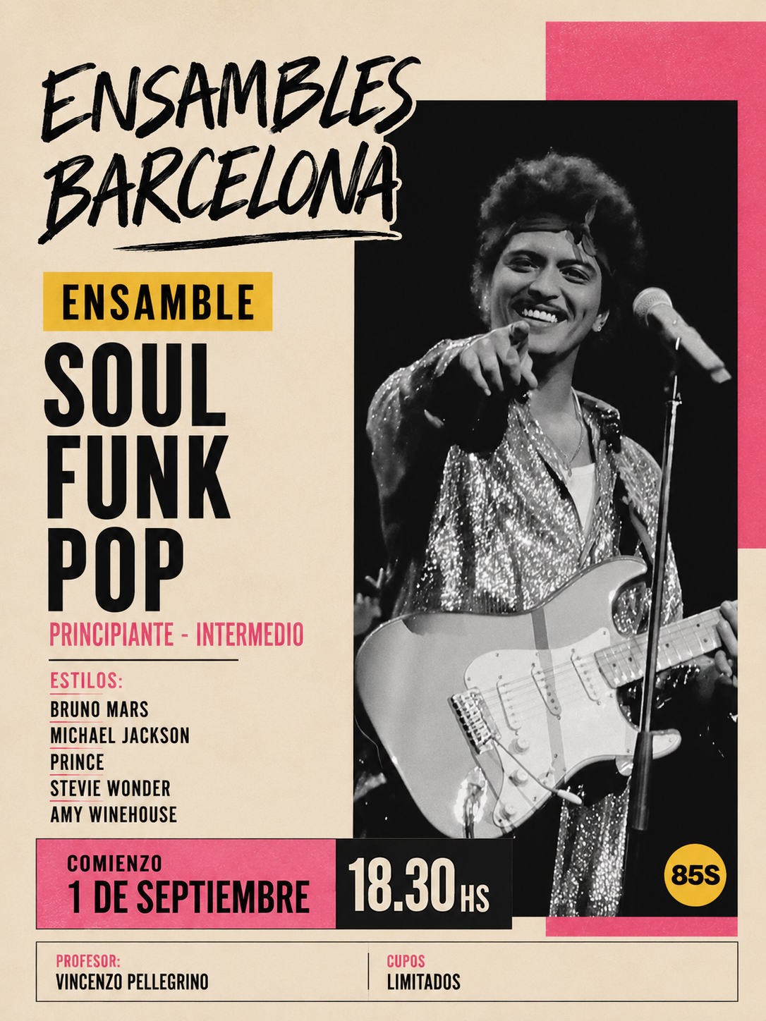 Comienzo 01.09 / Ensamble de Soul, Funk & Pop Principiante intermedio