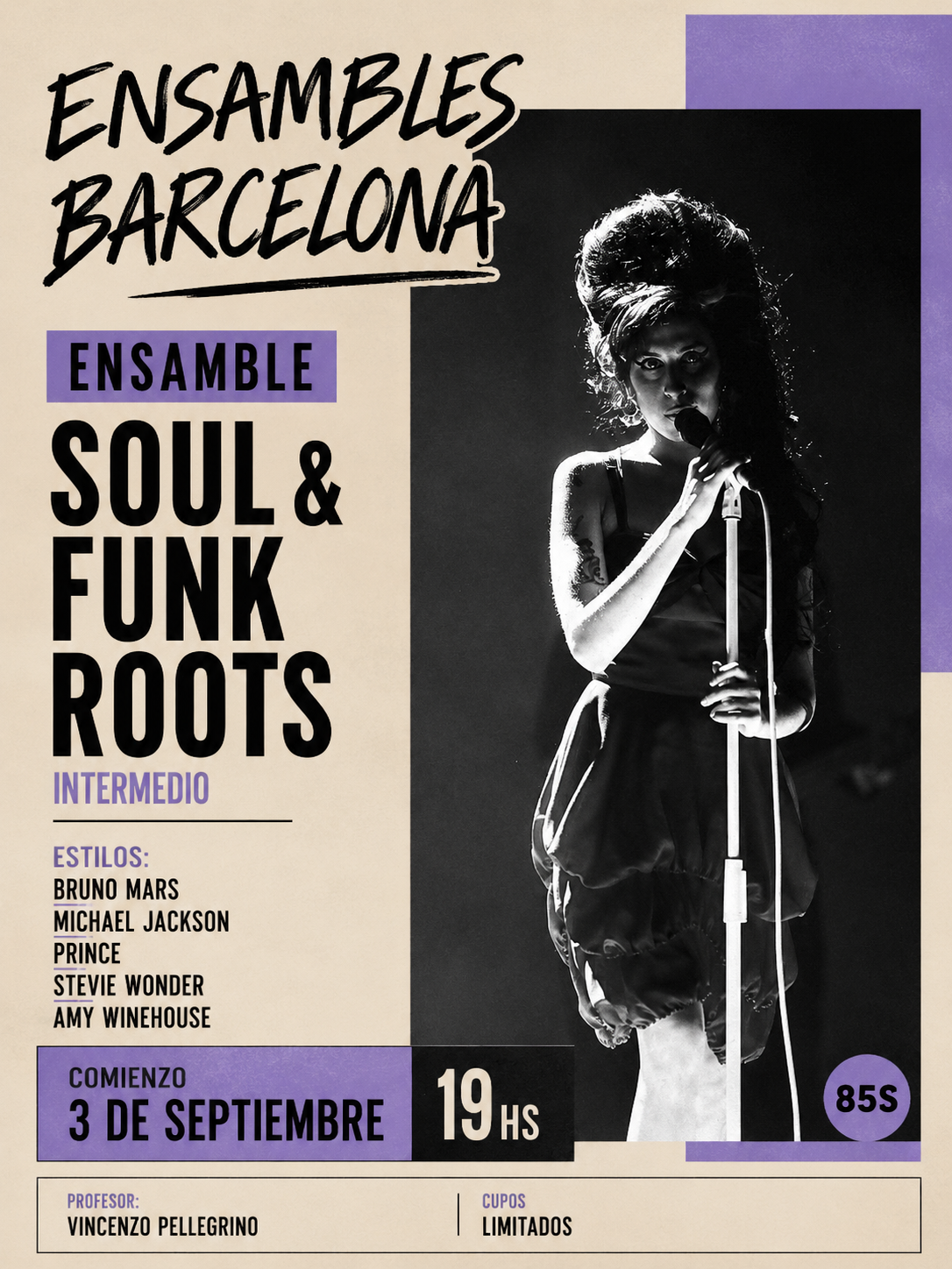 Comienzo 03.09 / Ensamble de Soul & Funk Roots (Intermedio)