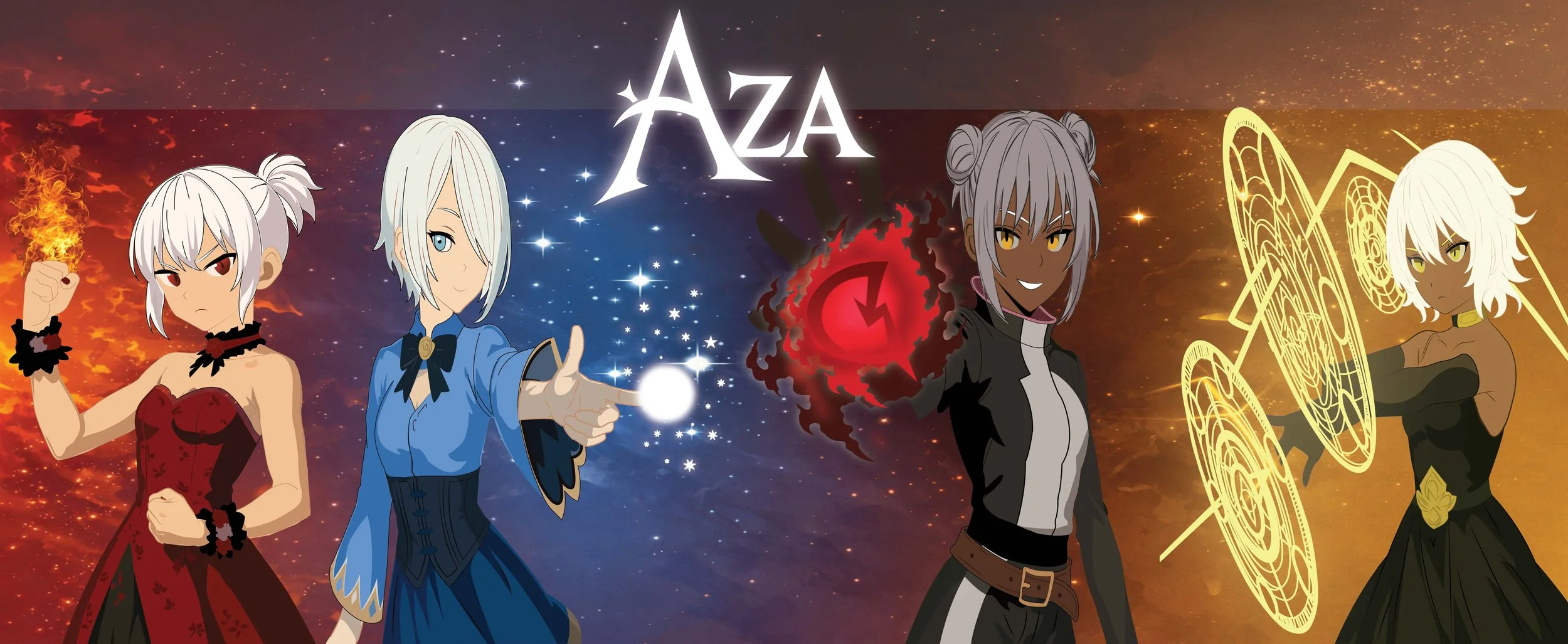 Aza character illustrations