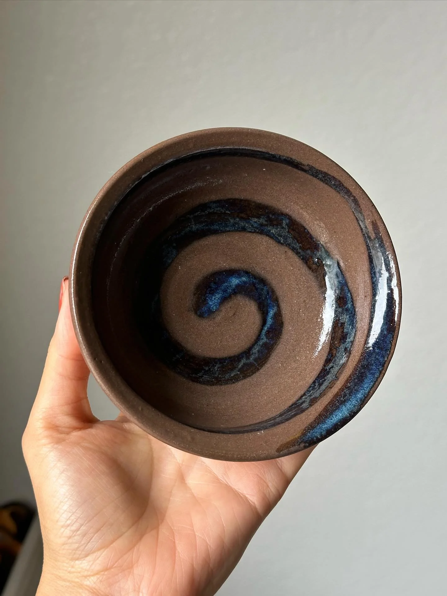 blue swirl 
5&rdquo; X 1.75&rdquo;
$25
#ceramics #trinketdish #swirl #socal #pottery #handmade #wheelthrown #glazed #clay #shopsmall #ceramicdish